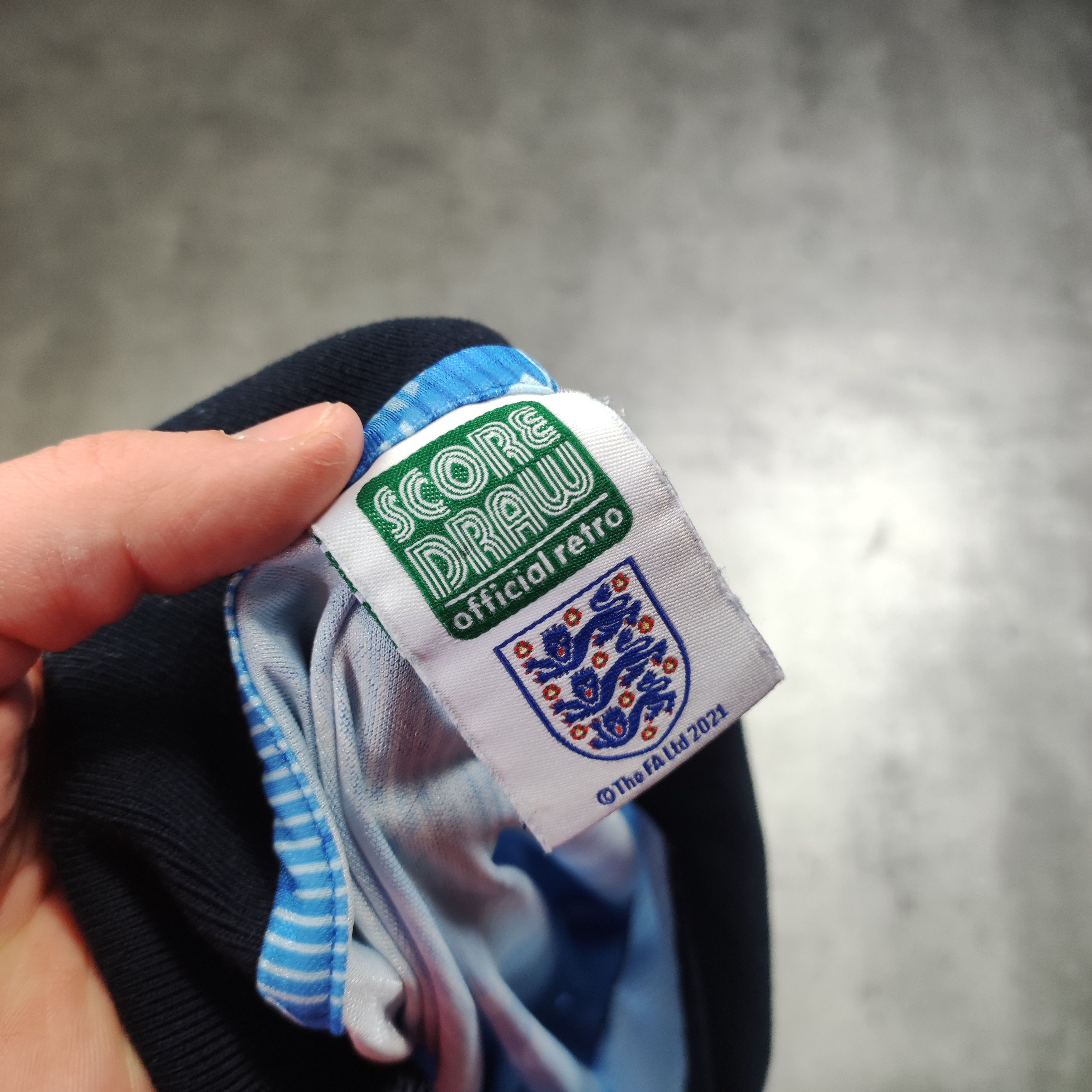 Vintage RARE 90s Football s Score Draw England World Cap Jersey Size US XXL / EU 58 / 5 - 8 Thumbnail
