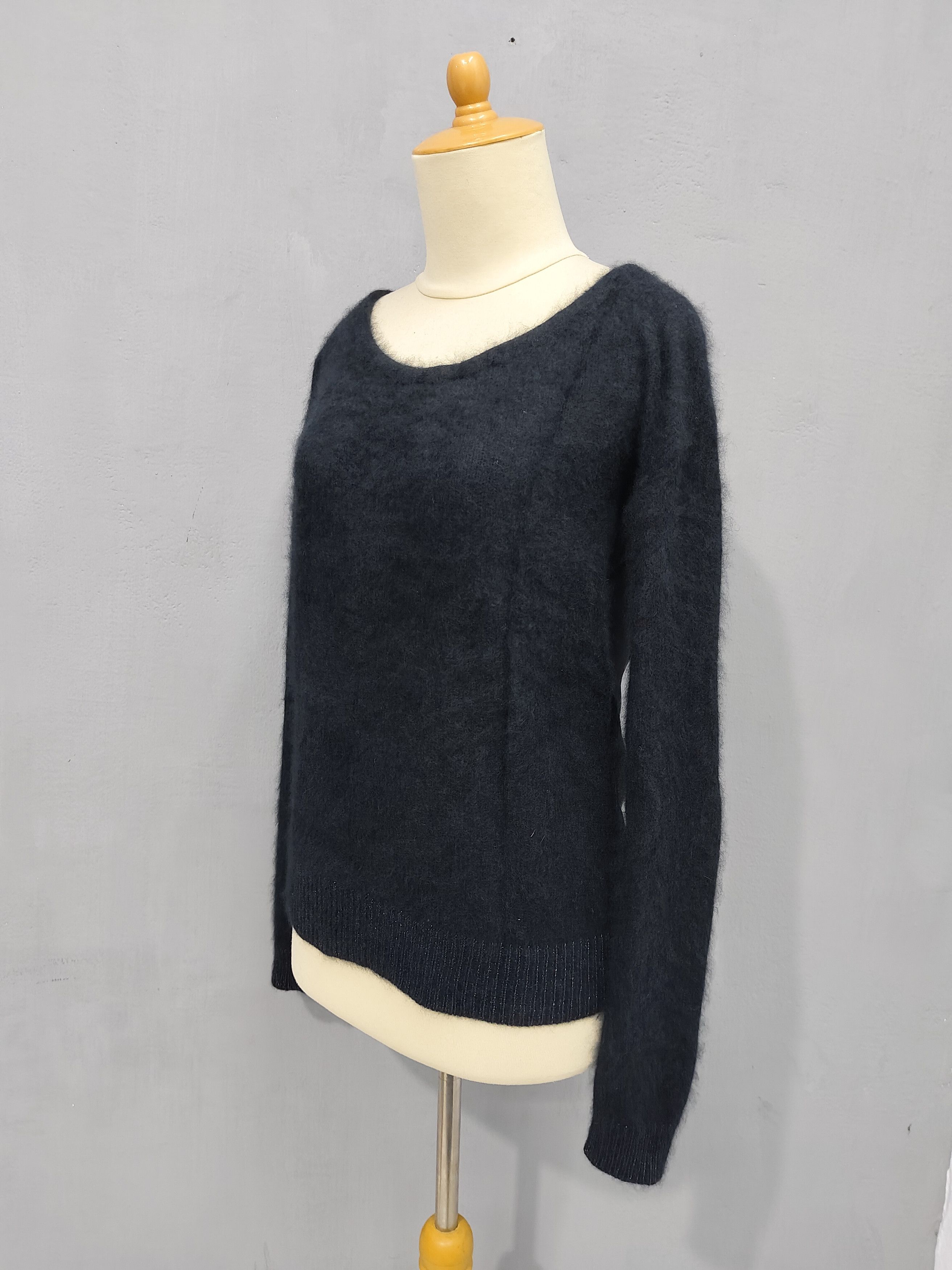 Japanese Brand Gallarda Galante🇯🇵 Angora Fuzzy Knit Sheer Chiffon Hybrid Size M / US 6-8 / IT 42-44 - 4 Thumbnail