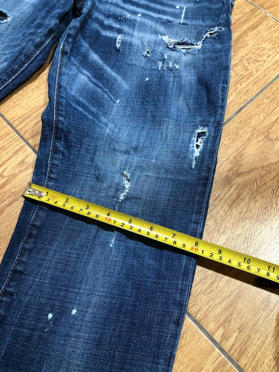 Dsquared2 Dsquared2 Tidy Biker Distressed Painted Skinny Jeans Size US 32 / EU 48 - 10 Thumbnail