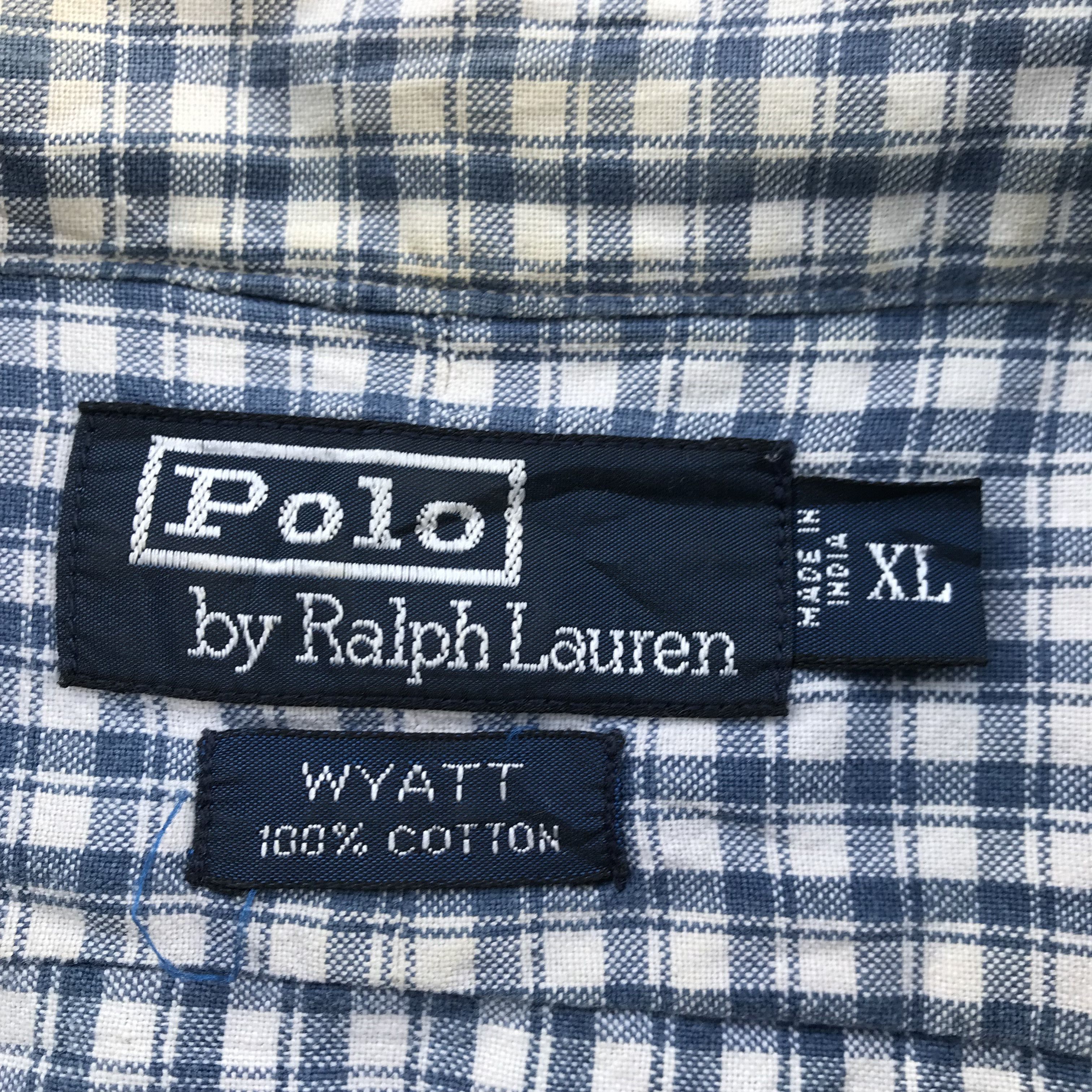 Polo Ralph Lauren × Vintage Vintage archive Polo ralph lauren Wyatt shirt checkered Size US XL / EU 56 / 4 - 10 Thumbnail