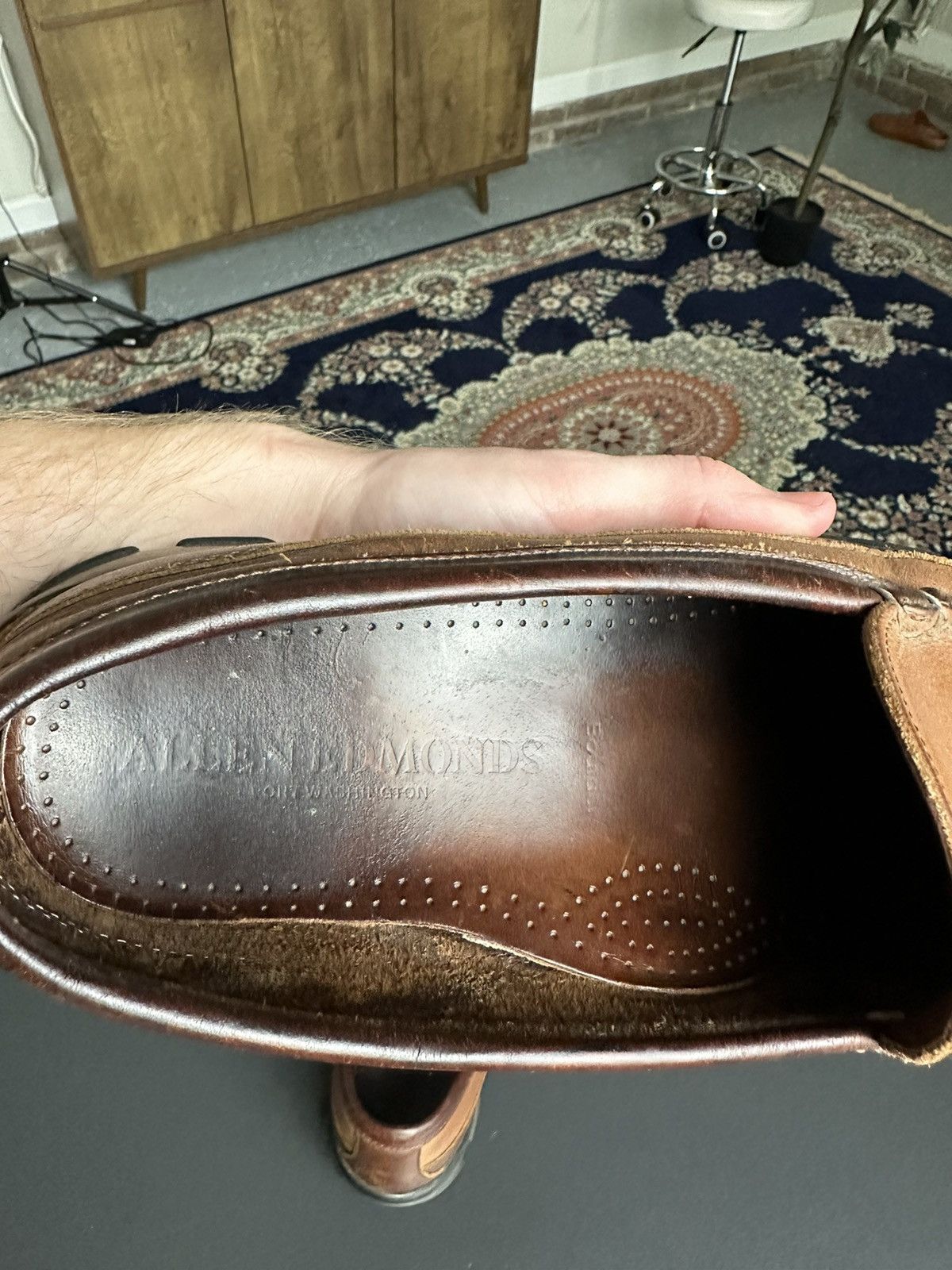 Allen Edmonds Boulder Loafers Slip on Driving Shoes Size US 11 / EU 44 - 9 Thumbnail