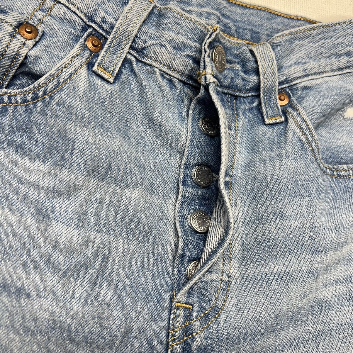 Levi's Levis Premium Jeans Blue 501 Straight Original Denim Ripped Size 25" / US 0 / IT 36 - 8 Thumbnail