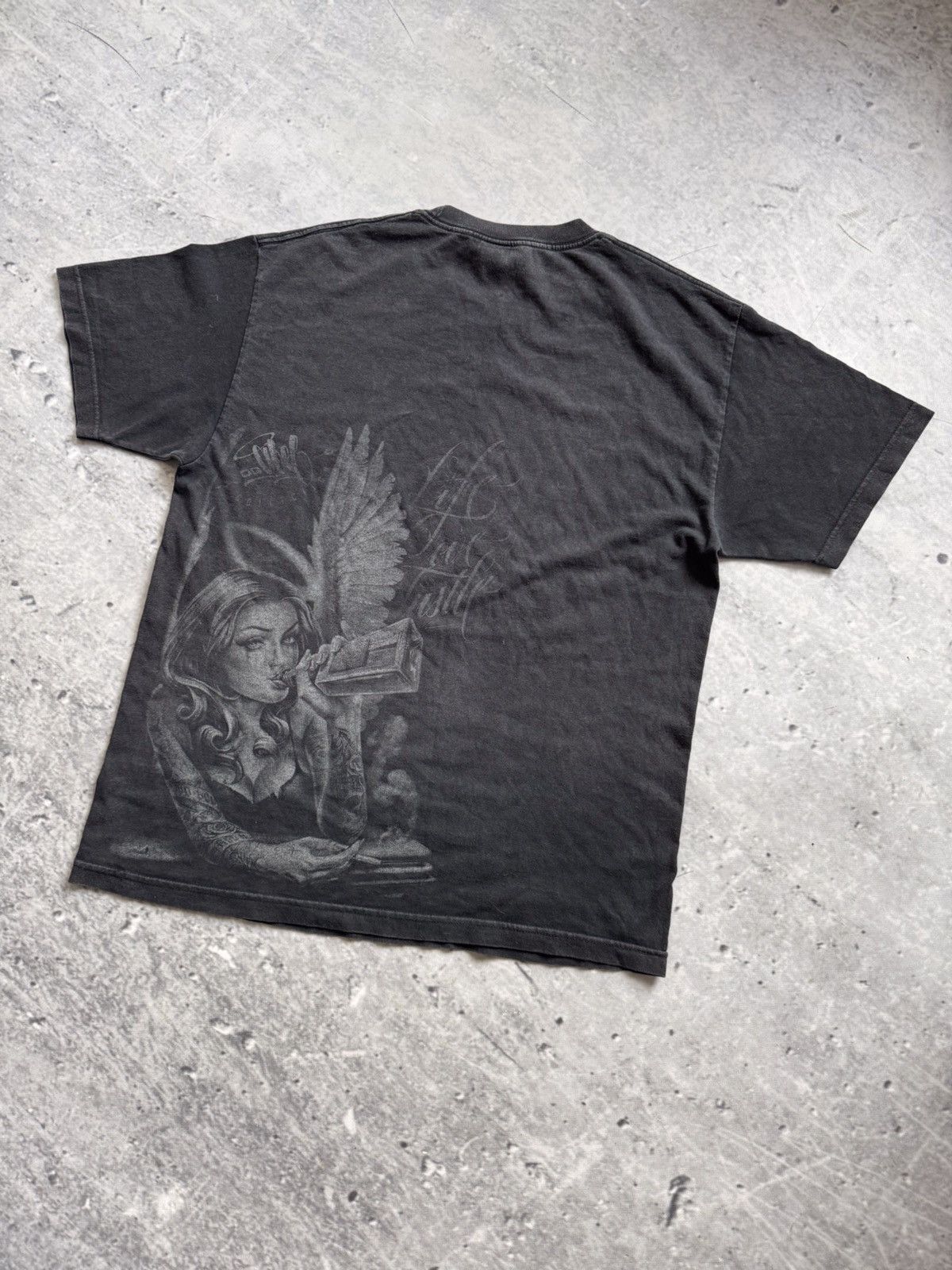Band Tees × Vintage 🙇‍♀️Big logo tee GIRL ANGEL DRINK black shirt L Size US L / EU 52-54 / 3 - 3 Thumbnail