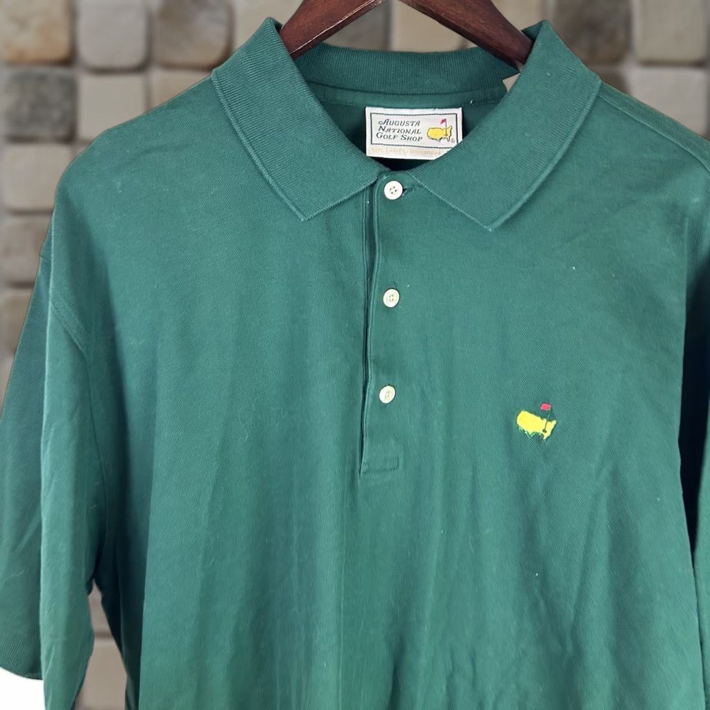 Vintage VINTAGE Augusta National Golf Shop Masters Polo XL Green Two-Ply Mercerized Logo Embroidered Golf Shirt Mens Size US XL / EU 56 / 4 - 1 Thumbnail