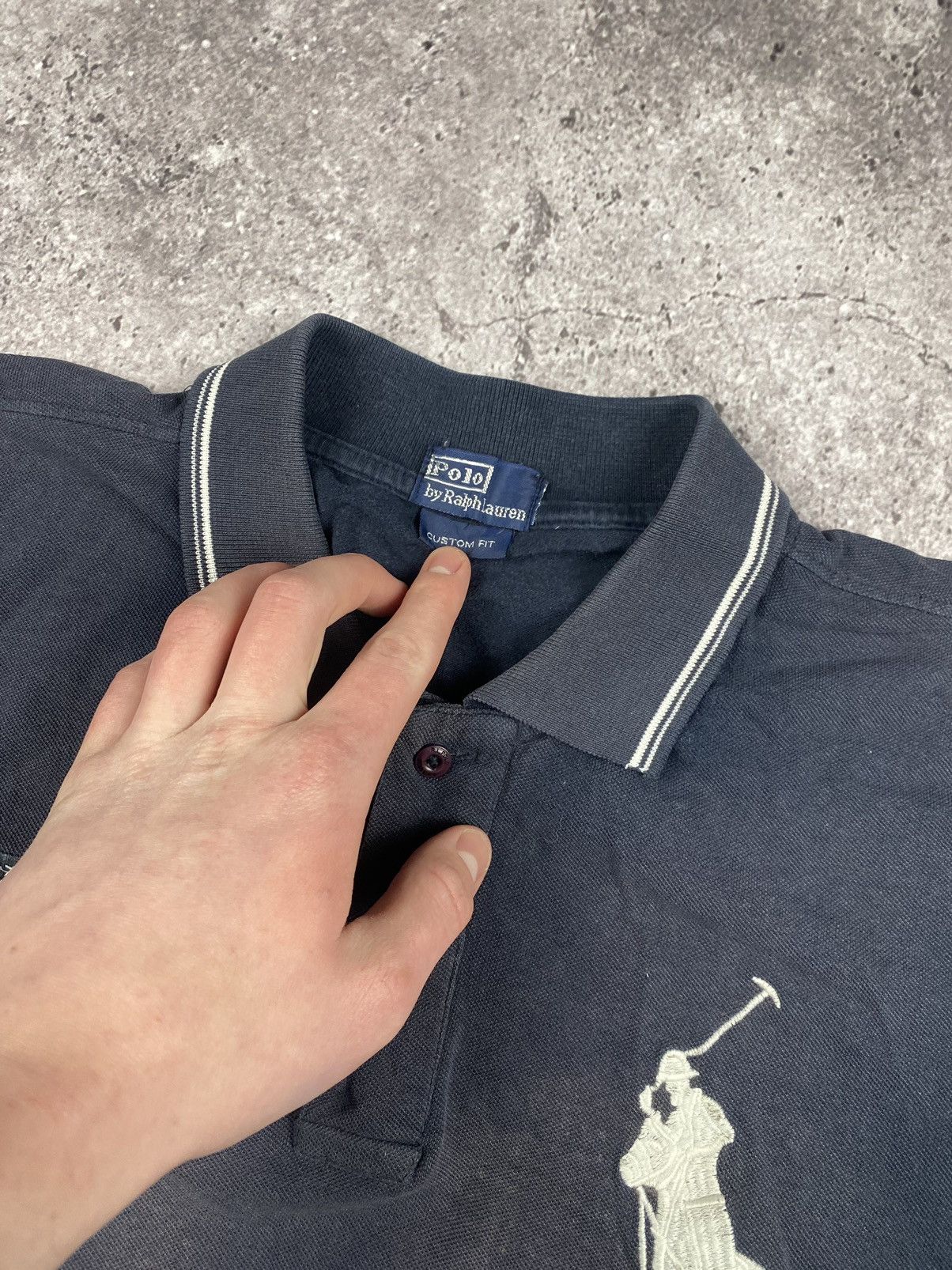 Polo Ralph Lauren × Ralph Lauren × Vintage Vintage Polo Ralph Lauren USA Faded Rugby Shirt Y2K Cheef Size US L / EU 52-54 / 3 - 3 Thumbnail