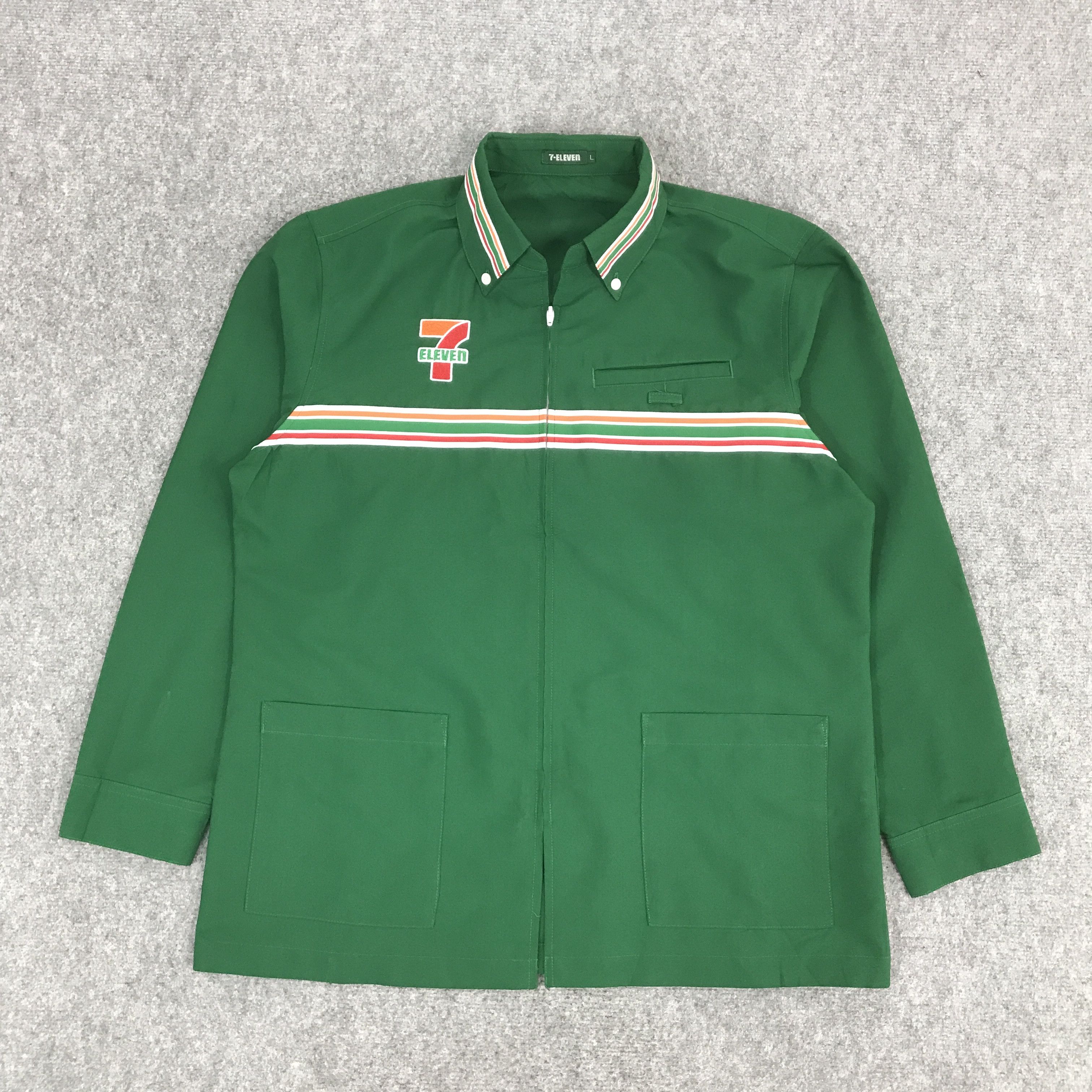 Japanese Brand VTG 7 ELEVEN UNIFORM ZIPPER JACKET Size US L / EU 52-54 / 3 - 1 Thumbnail