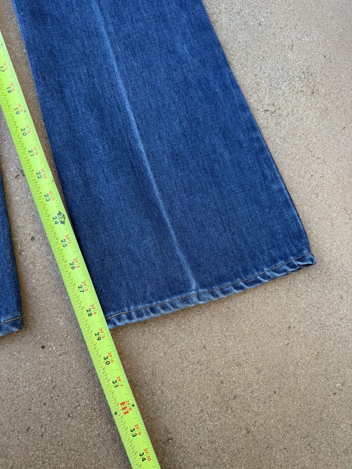 Levi's Vtg 70’s Levi’s 646 Orange Tab Bellbottom Flare Jeans 35x29 Size US 35 - 10 Thumbnail