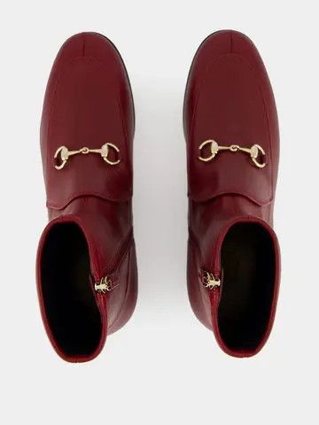 Gucci o1loc1c0326 831013 Women's Jordan Ankle Boots in Red Size US 11.5 / IT 41.5 - 3 Thumbnail