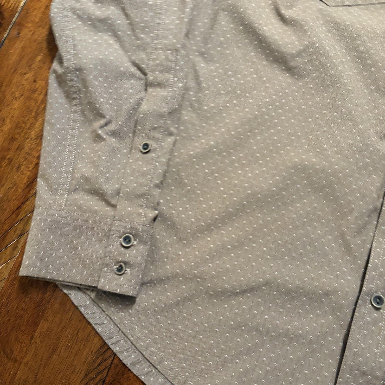 Prana PrAna Shirt Mens Medium Beige Geometric Print Button Front Size US M / EU 48-50 / 2 - 5 Thumbnail