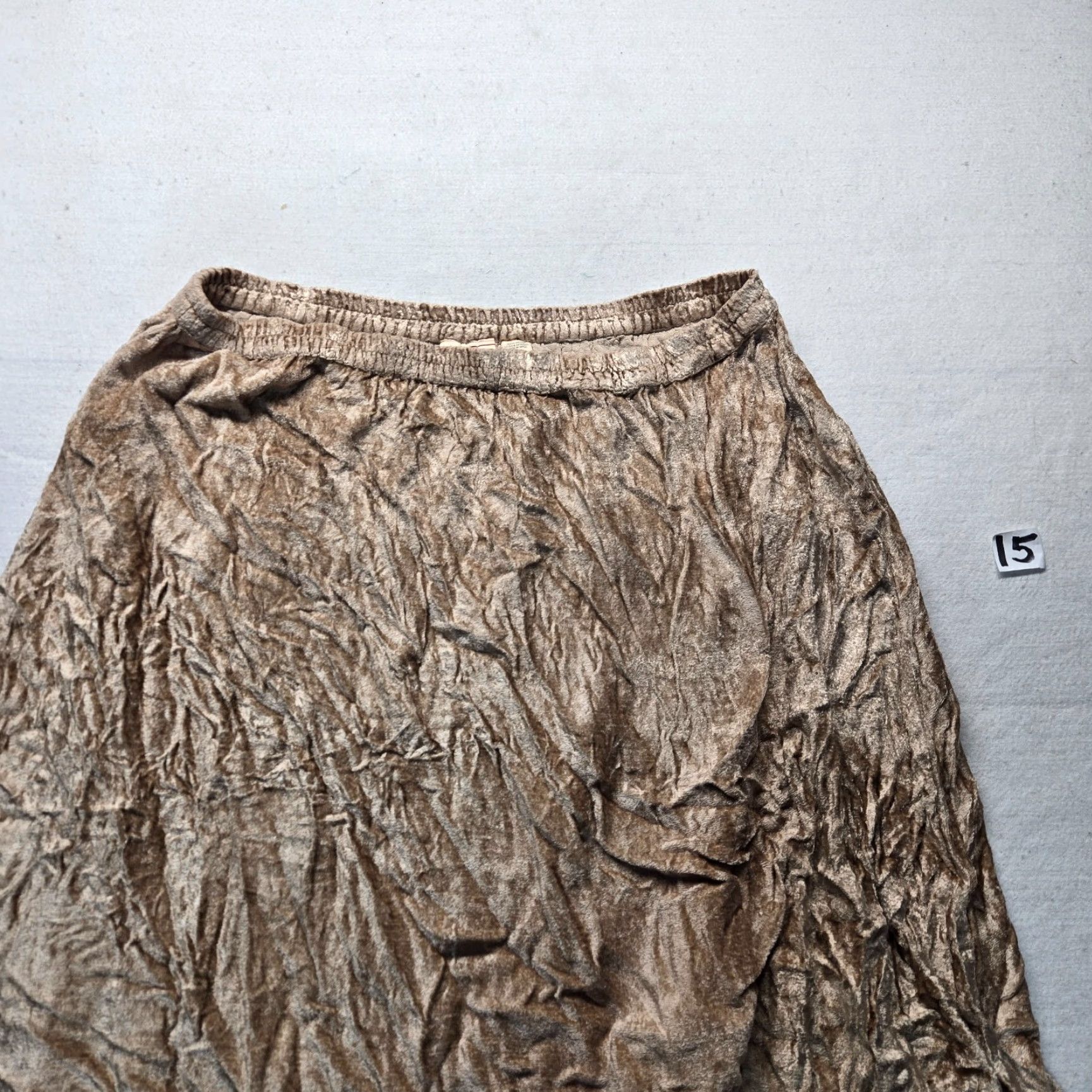 Vintage Choice Skirt Women Adult Large Brown 100% Rayon Knee Length Size 36" / US 14 / IT 50 - 2 Thumbnail