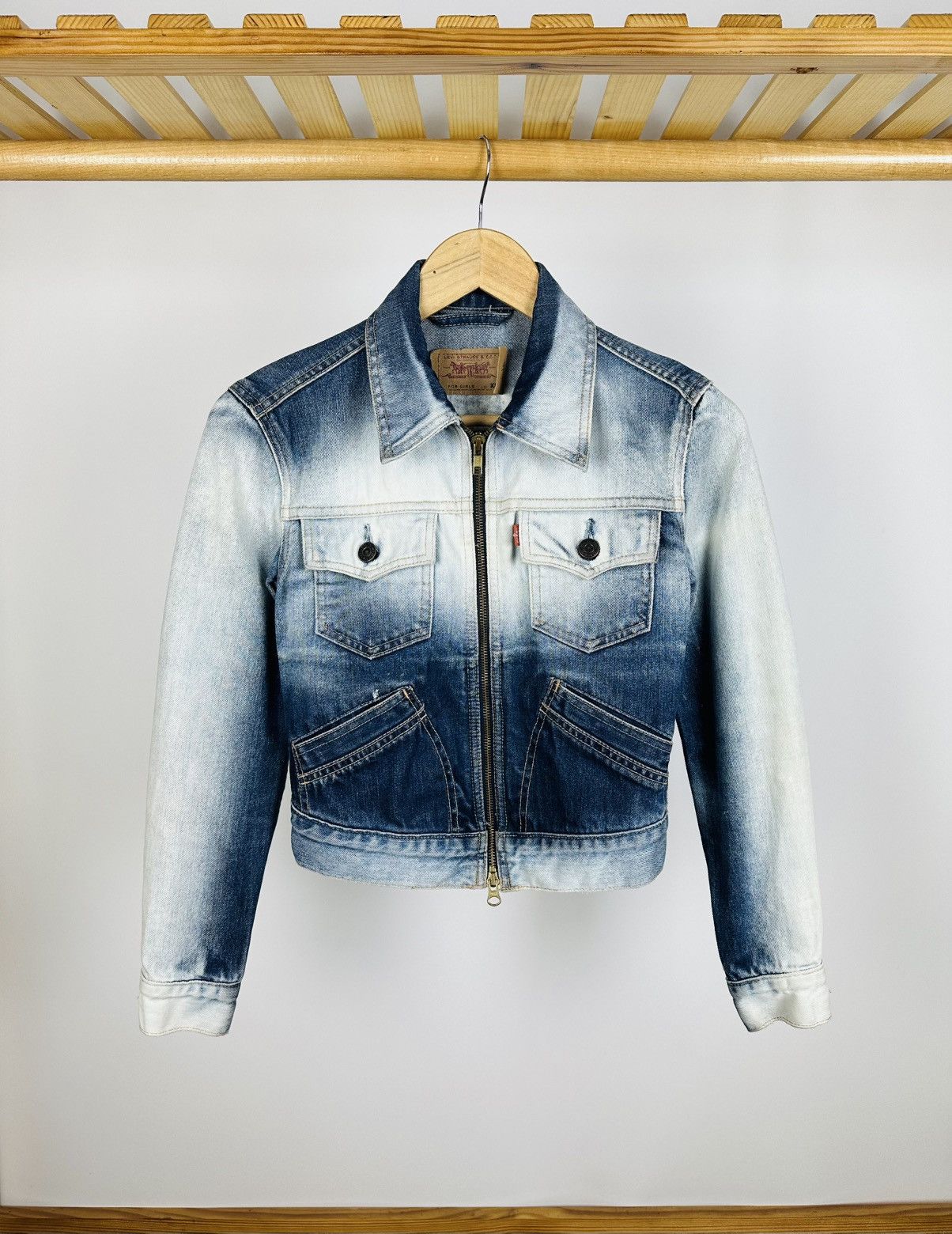 Levi's × Levi's Vintage Clothing × Vintage Vintage Levi’s Denim Zip Jacket Jeans Blazer Size XS Size XS / US 0-2 / IT 36-38 - 1 Thumbnail