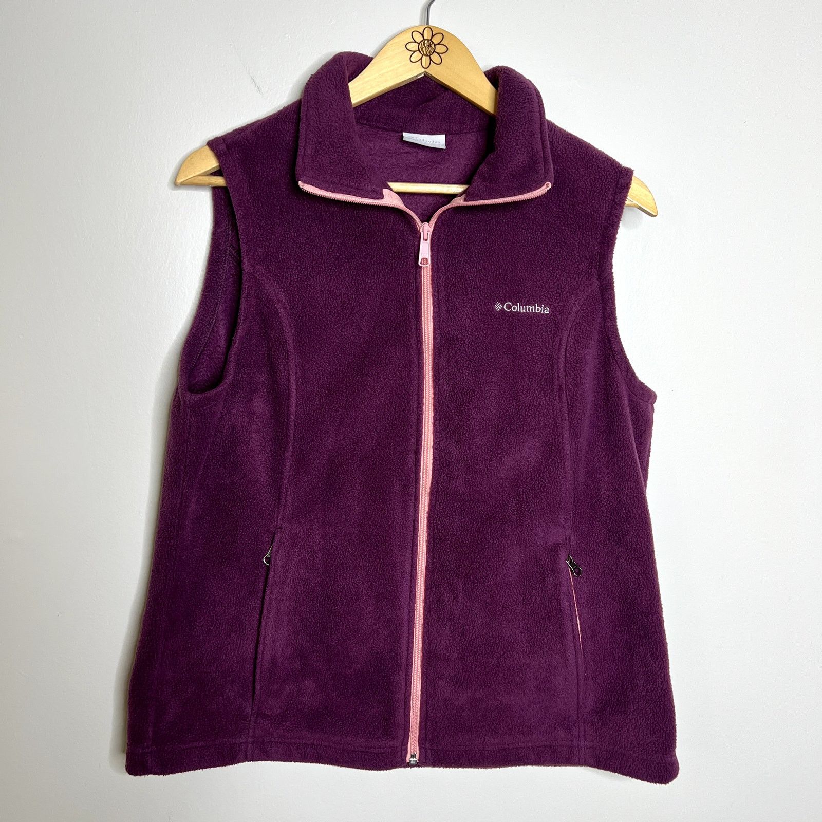 Columbia Columbia Purple Full Zip Fleece Vest Size L / US 10 / IT 46 - 4 Thumbnail