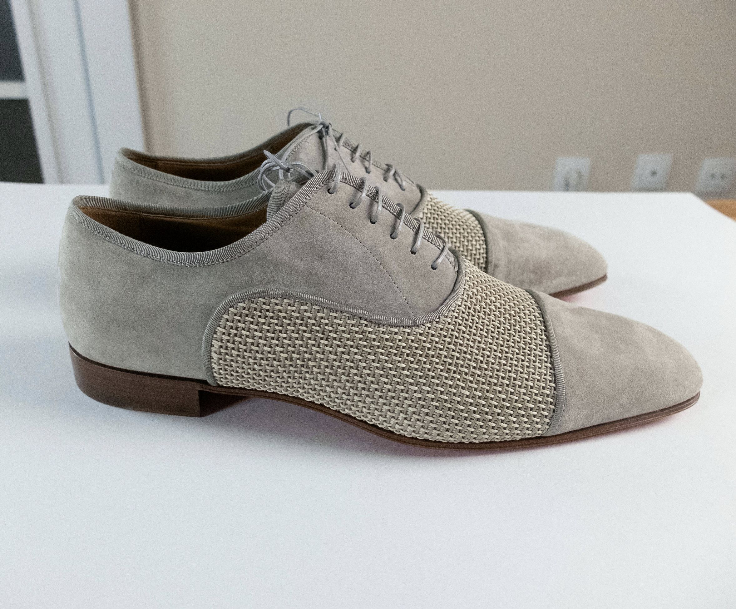 Christian Louboutin CHRISTIAN LOUBOUTIN Greggo beige lace-up Oxford dress shoes Size US 12 / EU 45 - 3 Thumbnail
