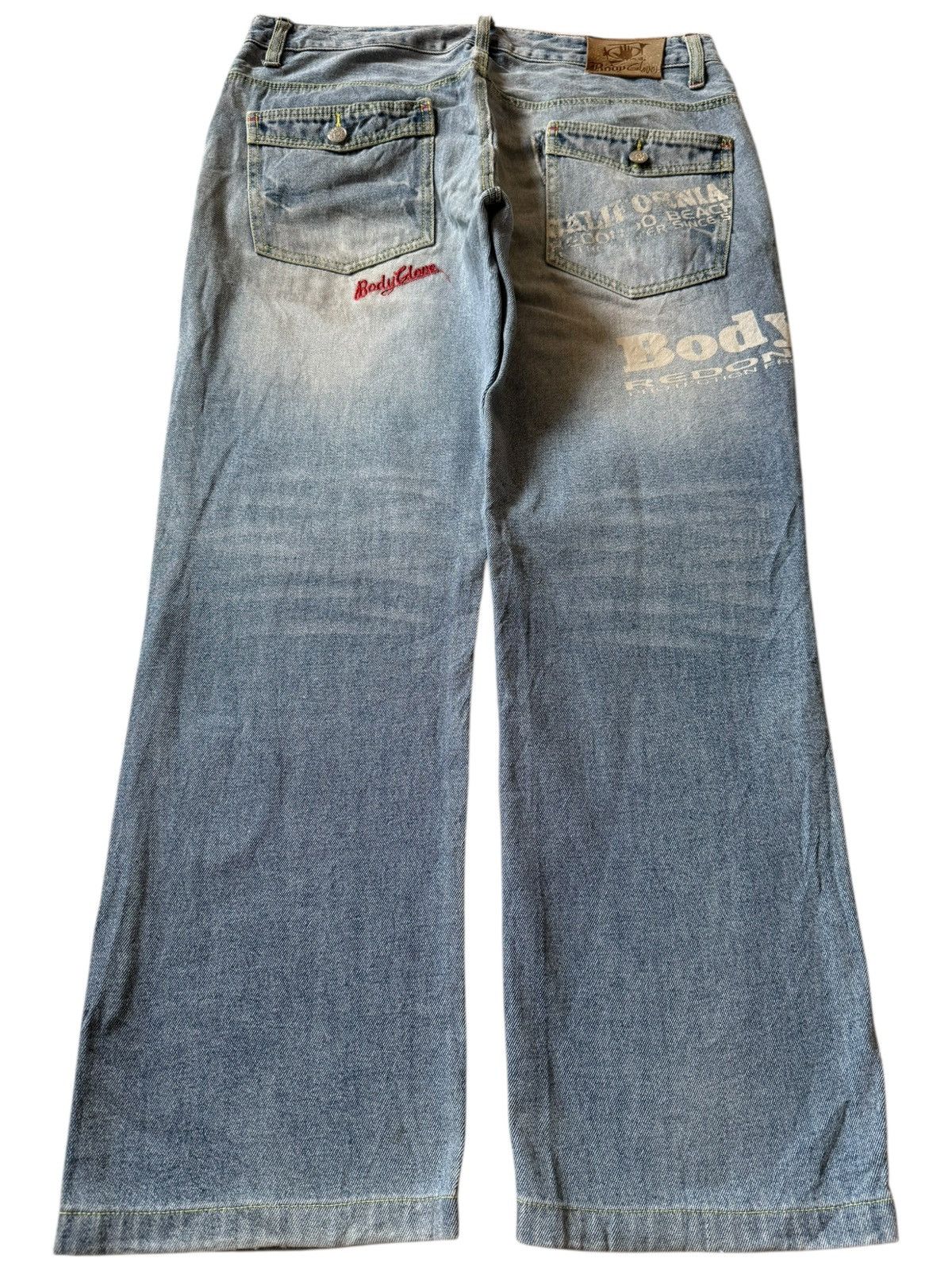 Body Glove Vintage Body Glove Faded Wash Distressed Loose Jeans Size US 34 / EU 50 - 2 Thumbnail