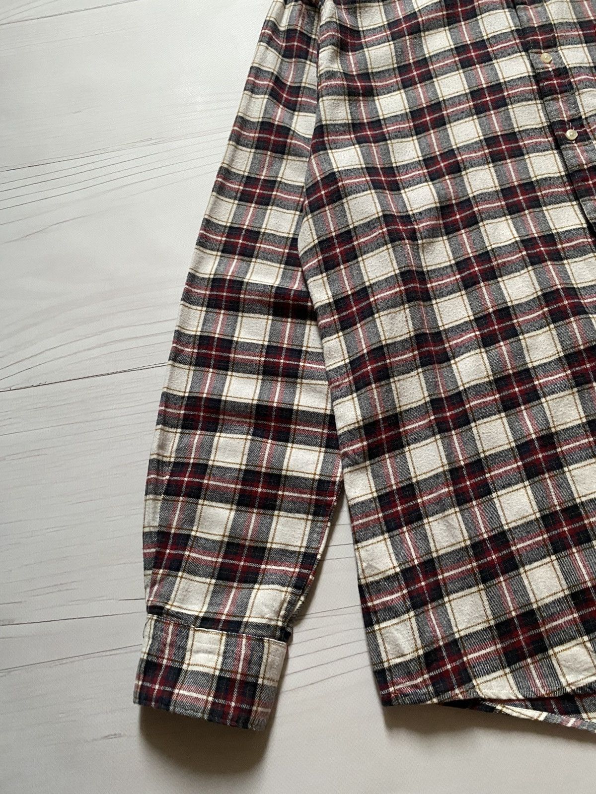 Barbour Barbour tailored fit MSH5033BE11 flannel button up shirt Size US XL / EU 56 / 4 - 8 Thumbnail