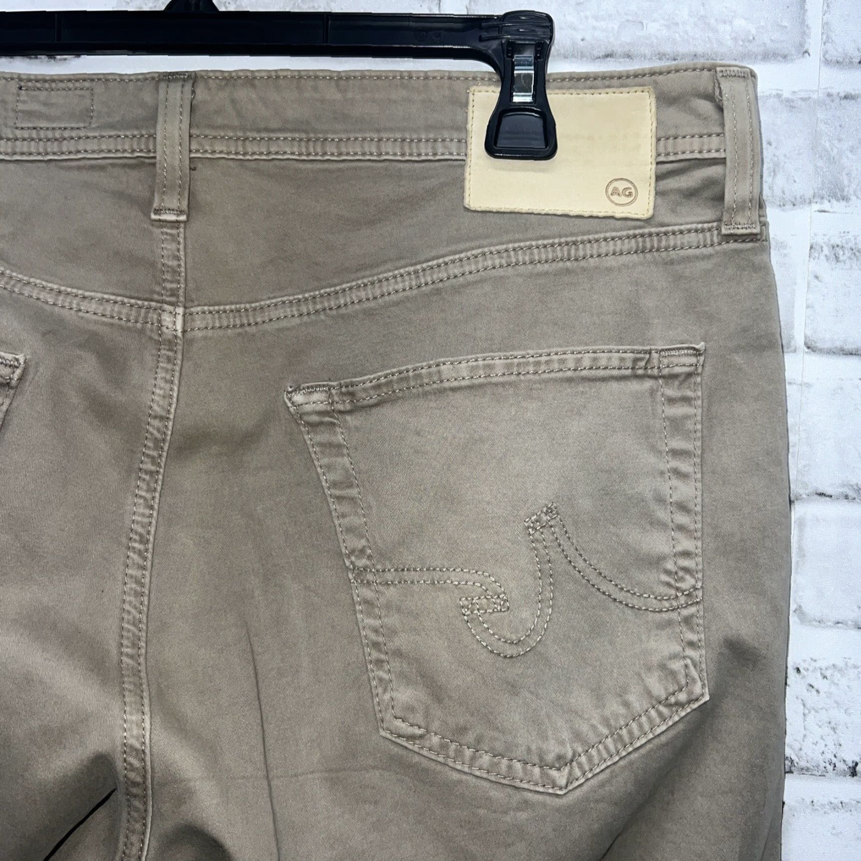 Vintage AG Adriano Goldschmied Pants Mens 34x32 Beige Chino Regular Size 34 Inseam 32 Mens Size US 34 / EU 50 - 3 Thumbnail
