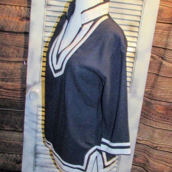 Other Sherry Taylor Sm Nautical Linen Blend Blouse Size S / US 4 / IT 40 - 8 Thumbnail
