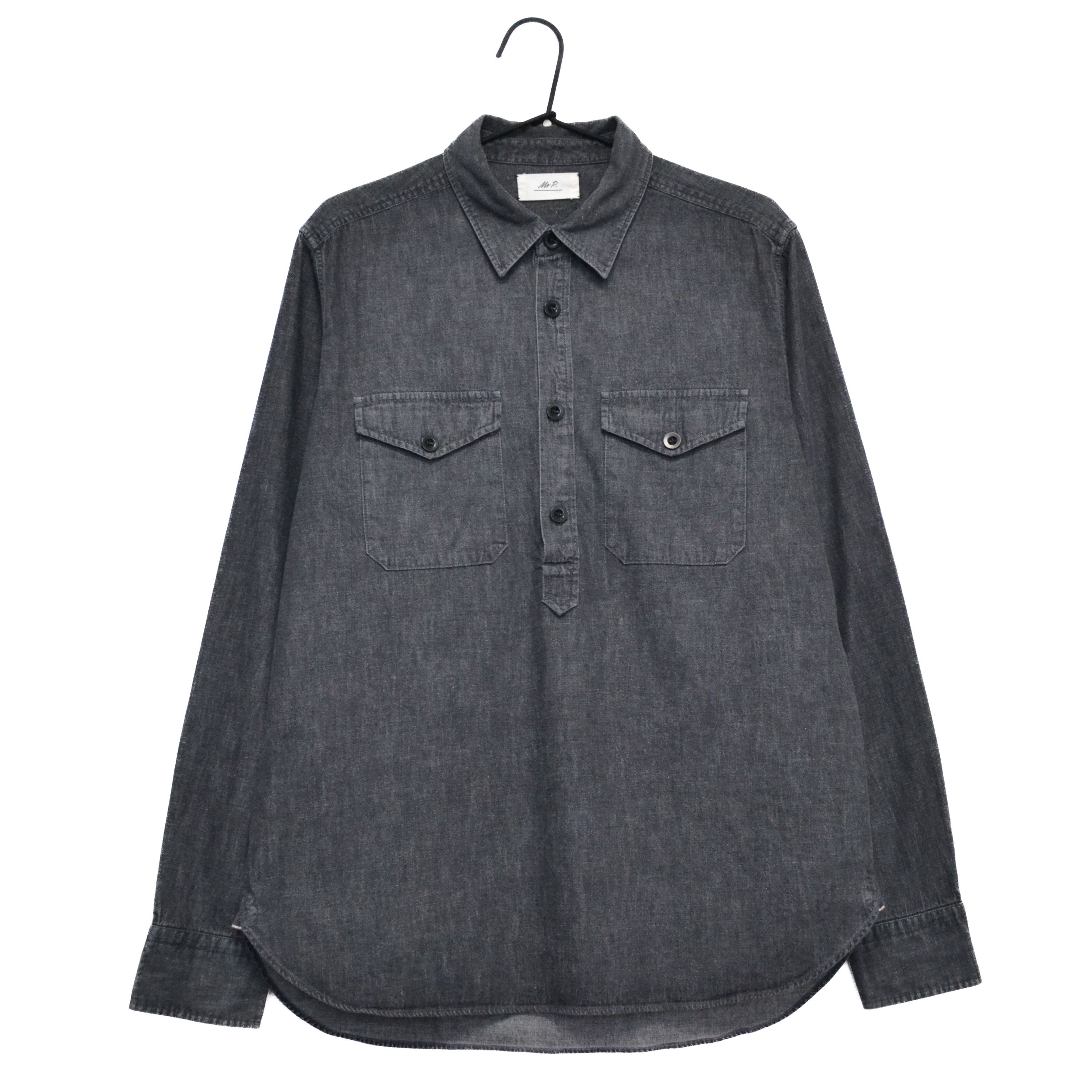 Mr P. Porter 100% Cotton Men’s Gray Long Sleeve Shirt