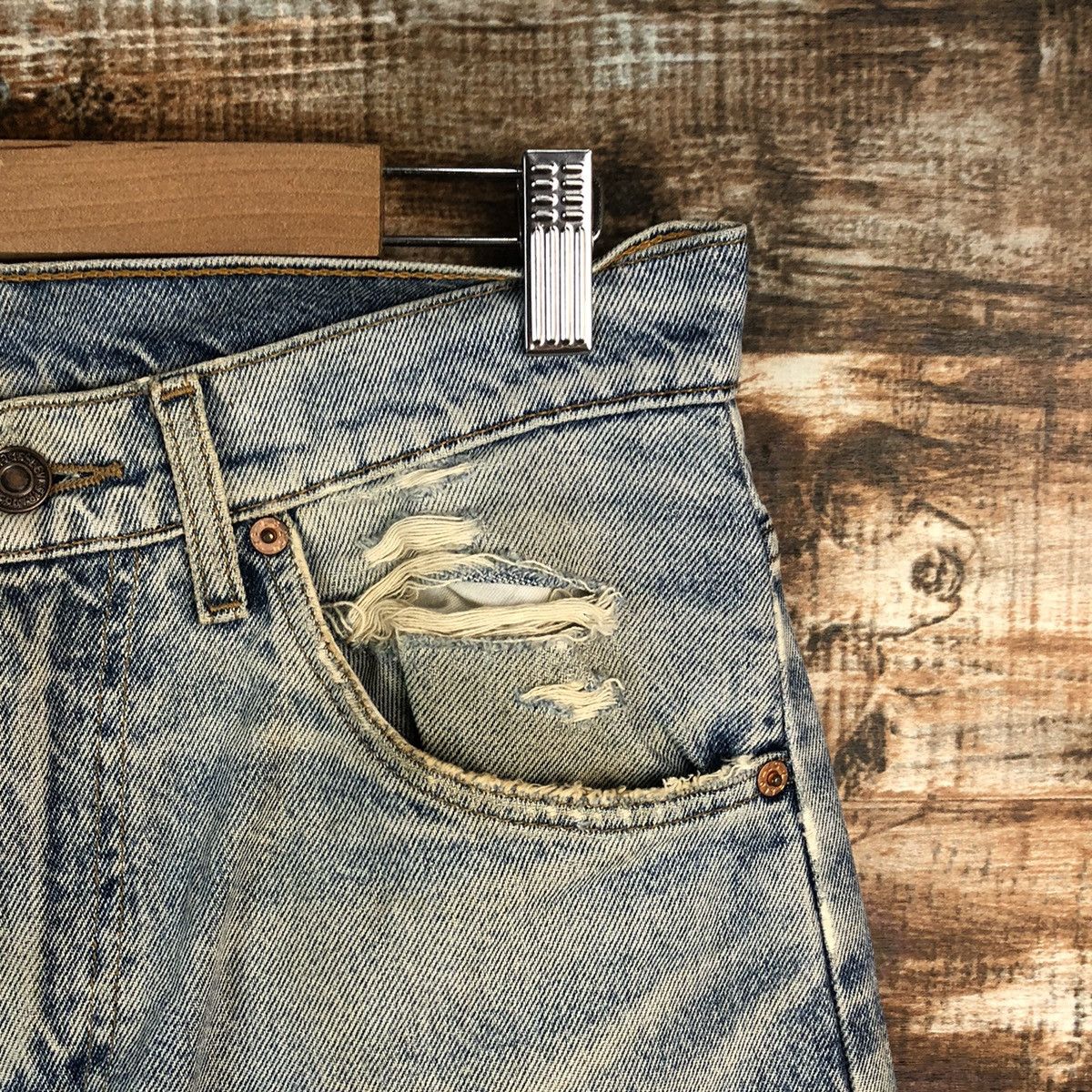 Levi's DL Levis 610 orange tag Distressed Denim Pants #C631 Size US 30 / EU 46 - 8 Thumbnail