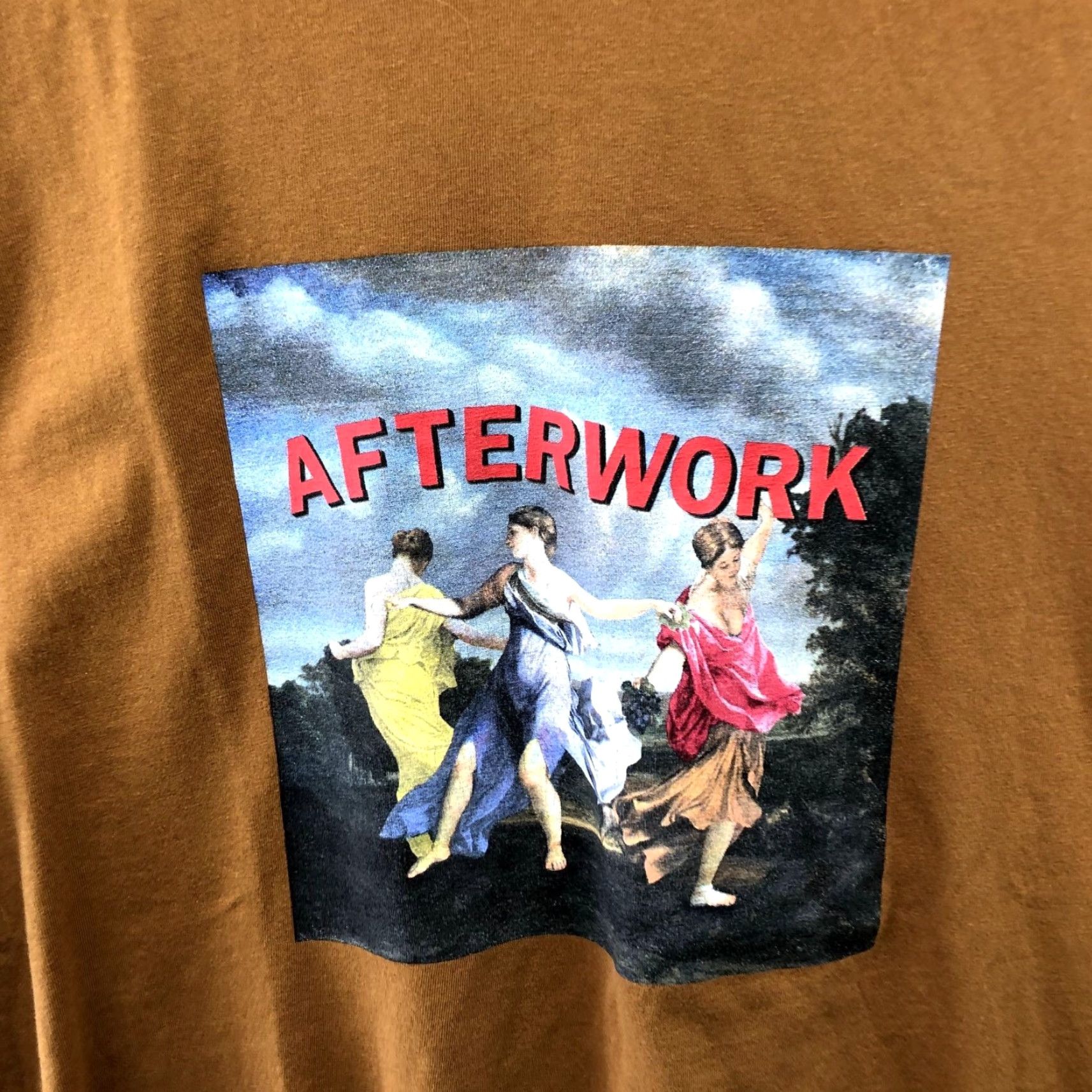 Bershka Bershka T Shirt Womens S Oversized Crew Neck Cotton Brown Tan Funny Graphic Greek Goddess Adults Womens Size S / US 4 / IT 40 - 3 Thumbnail