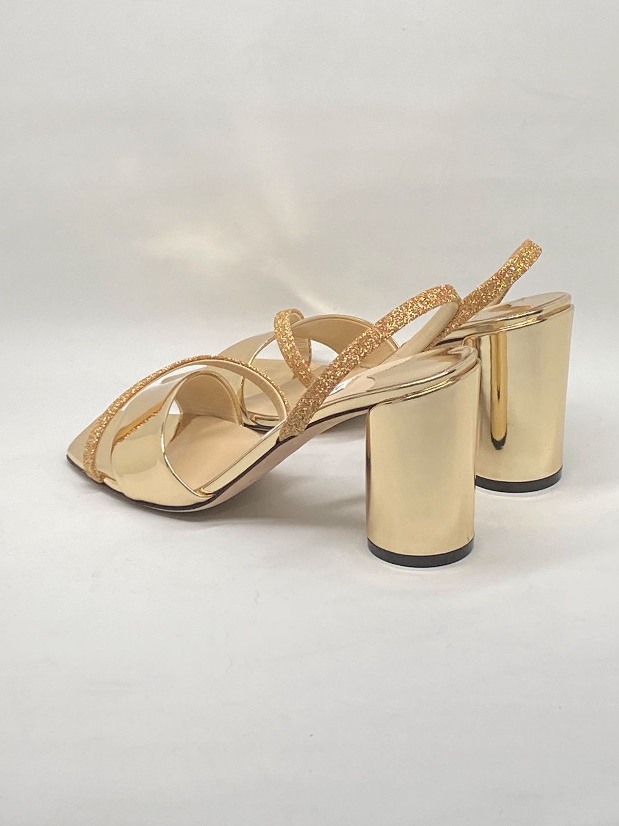 Jimmy Choo Jimmy Choo Plum Metallic Glitter Slingback Sandals size 38.5 Size US 8.5 / IT 38.5 - 9 Thumbnail