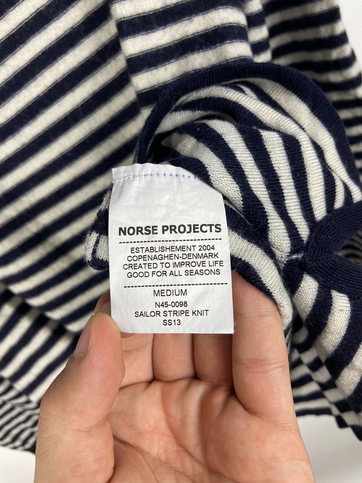Norse Projects NORSE PROJECTS SAILOR STRIPE KNIT SWEATERS MENS SZ M Size US M / EU 48-50 / 2 - 12 Thumbnail
