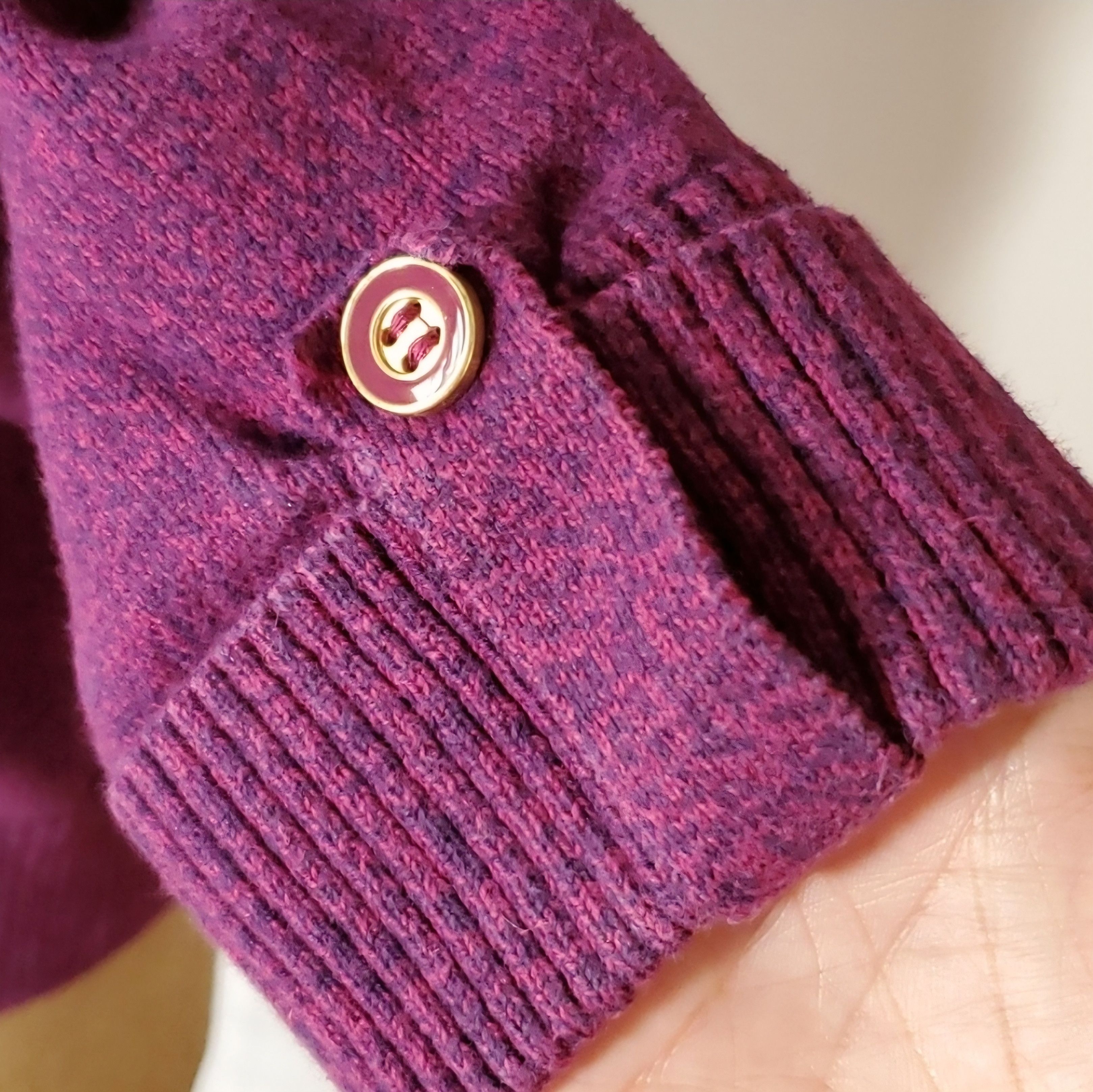 Other Karen Scott Size L Sweater Purple Pink Fushia Cording Enamel Size L / US 10 / IT 46 - 7 Thumbnail