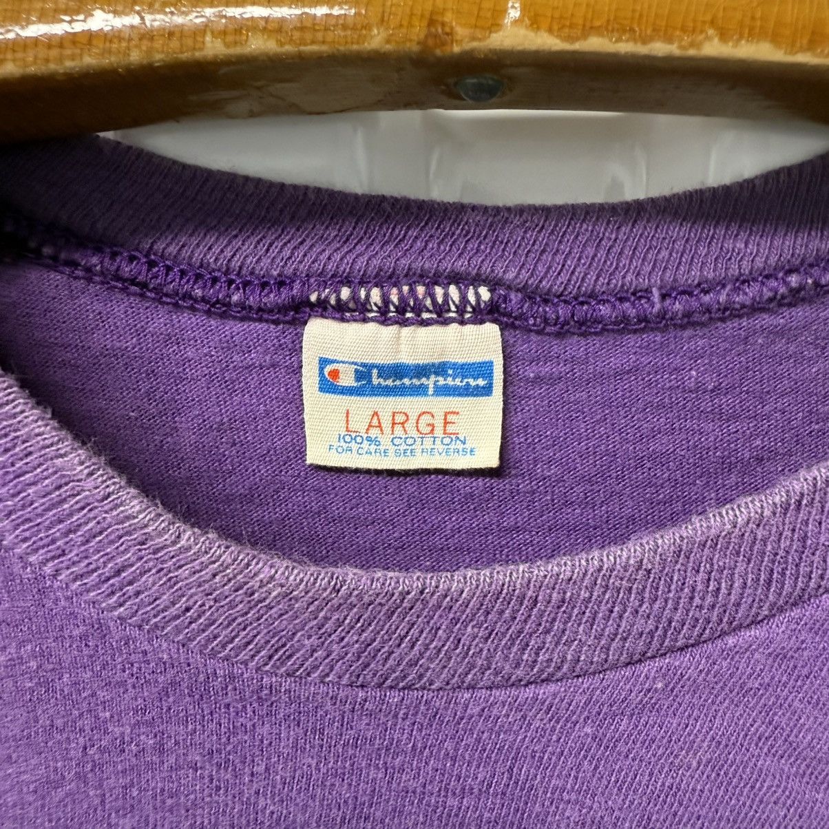 Champion × Vintage Vintage 70s Champion Blue Bar Grape Crush Faded Tee Size US S / EU 44-46 / 1 - 7 Thumbnail