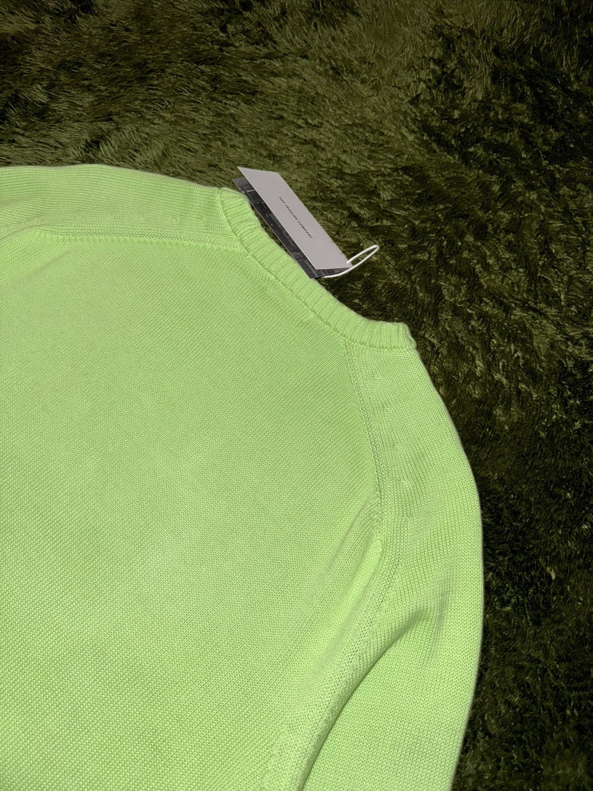 Pop Trading Company [L] POP Trading Company Arch Logo Relaxed Fit Sweater Lime Size US L / EU 52-54 / 3 - 9 Thumbnail