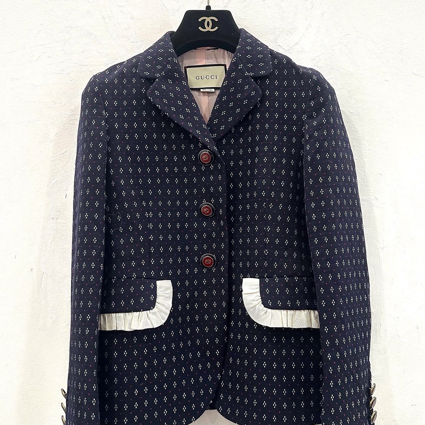 Gucci Gucci Patterned Wool Blazer Size 36 Size XS / US 0-2 / IT 36-38 - 1 Thumbnail