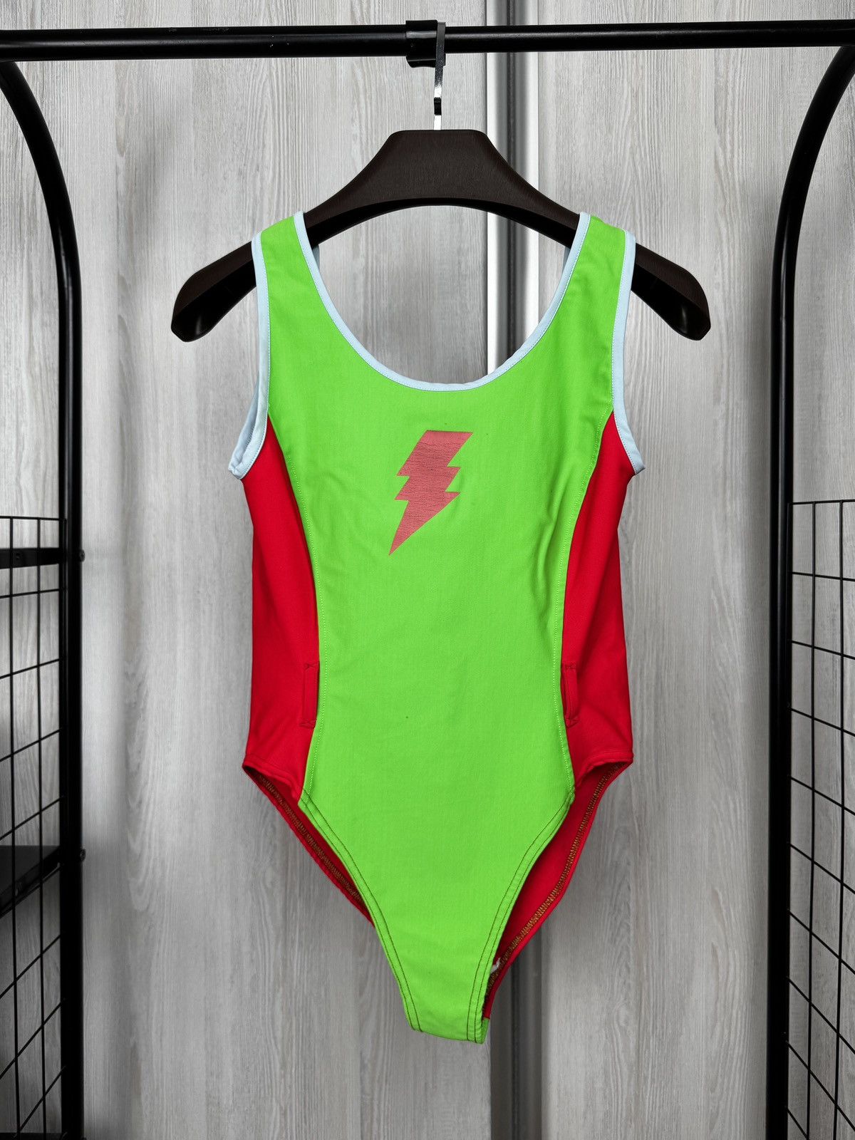 W&LT W&LT Walter van Beirendonck 90s vintage swimsuit green red Size S / US 4 / IT 40 - 1 Thumbnail