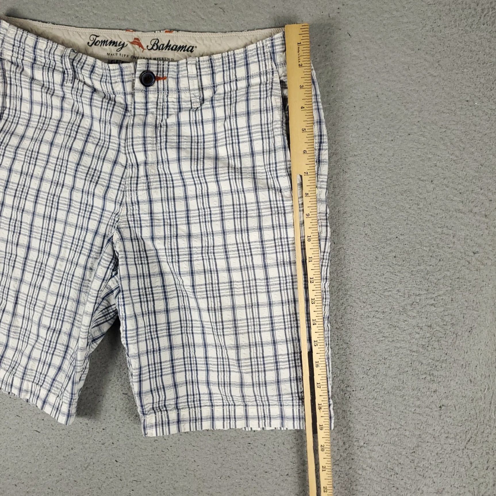 Tommy Bahama VINTAGE Tommy Bahama Men's Shorts 32 Cotton Plaid Flat Front Casual Summer Blue Size US 32 / EU 48 - 5 Thumbnail