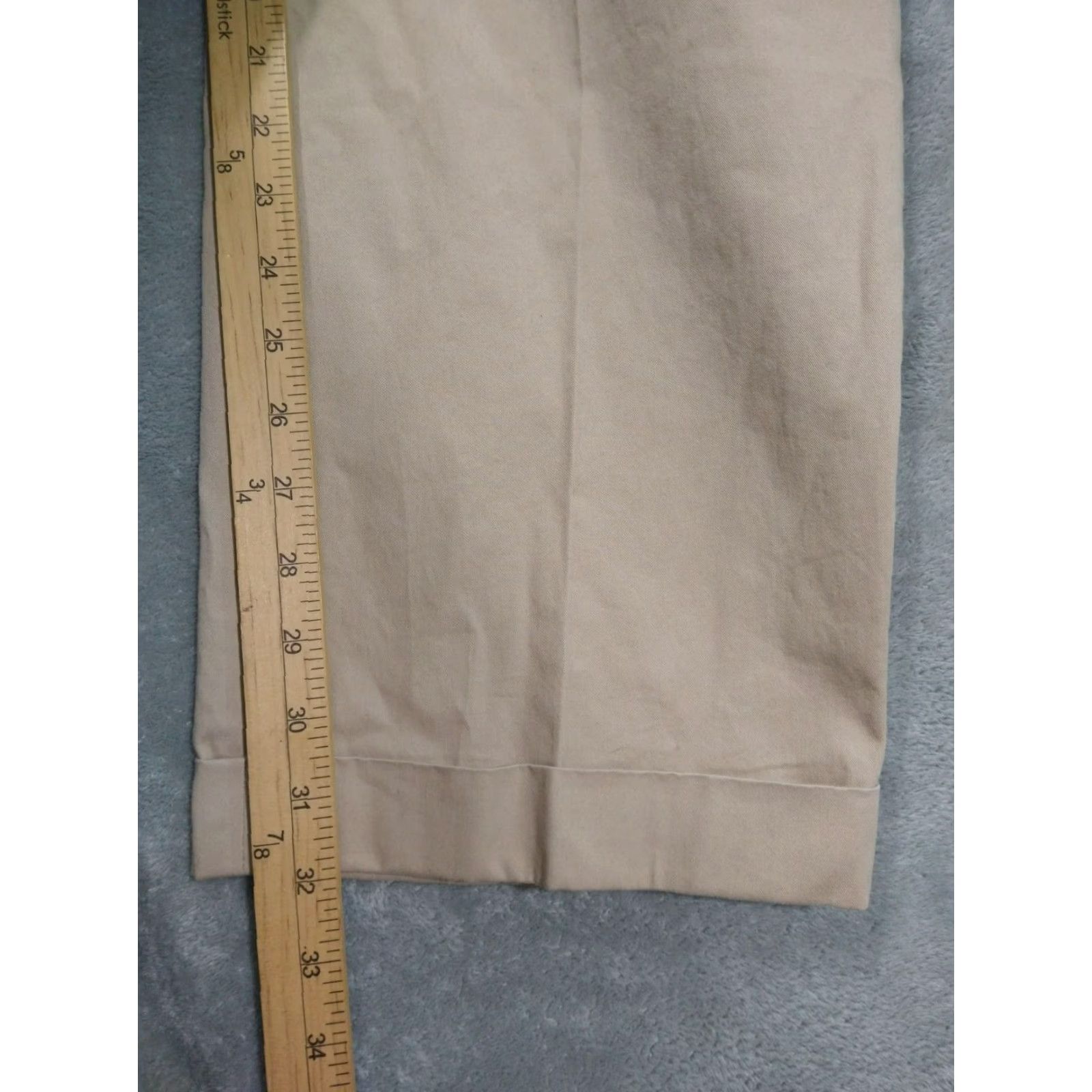 Brooks Brothers Brooks Brothers Mens Chino Pants Regular Classic Beige Cotton 35x32 Tapered Leg Cuffed Pleated Style City Preppy Vintage No Size US 35 - 5 Thumbnail