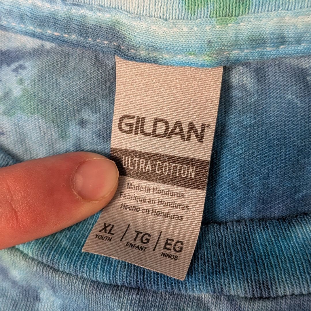 Gildan Gildan Teal/Blue Spiral Tie-Dye Tee Shirt | Women's M Size M / US 6-8 / IT 42-44 - 3 Thumbnail