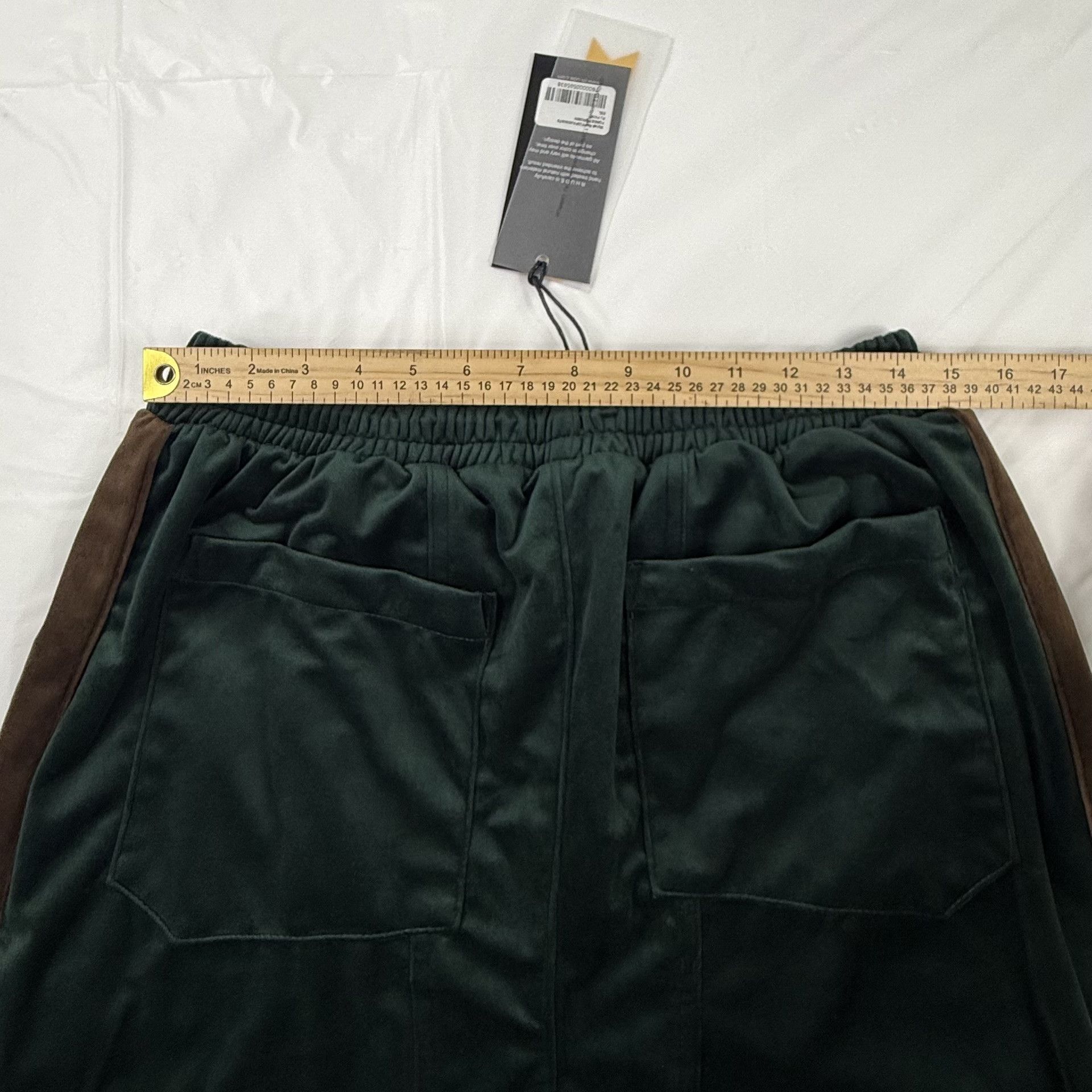 Rhude Rhude Crest Velour Track Pants Green Brown Side Stripe XXL Size US 36 / EU 52 - 5 Thumbnail