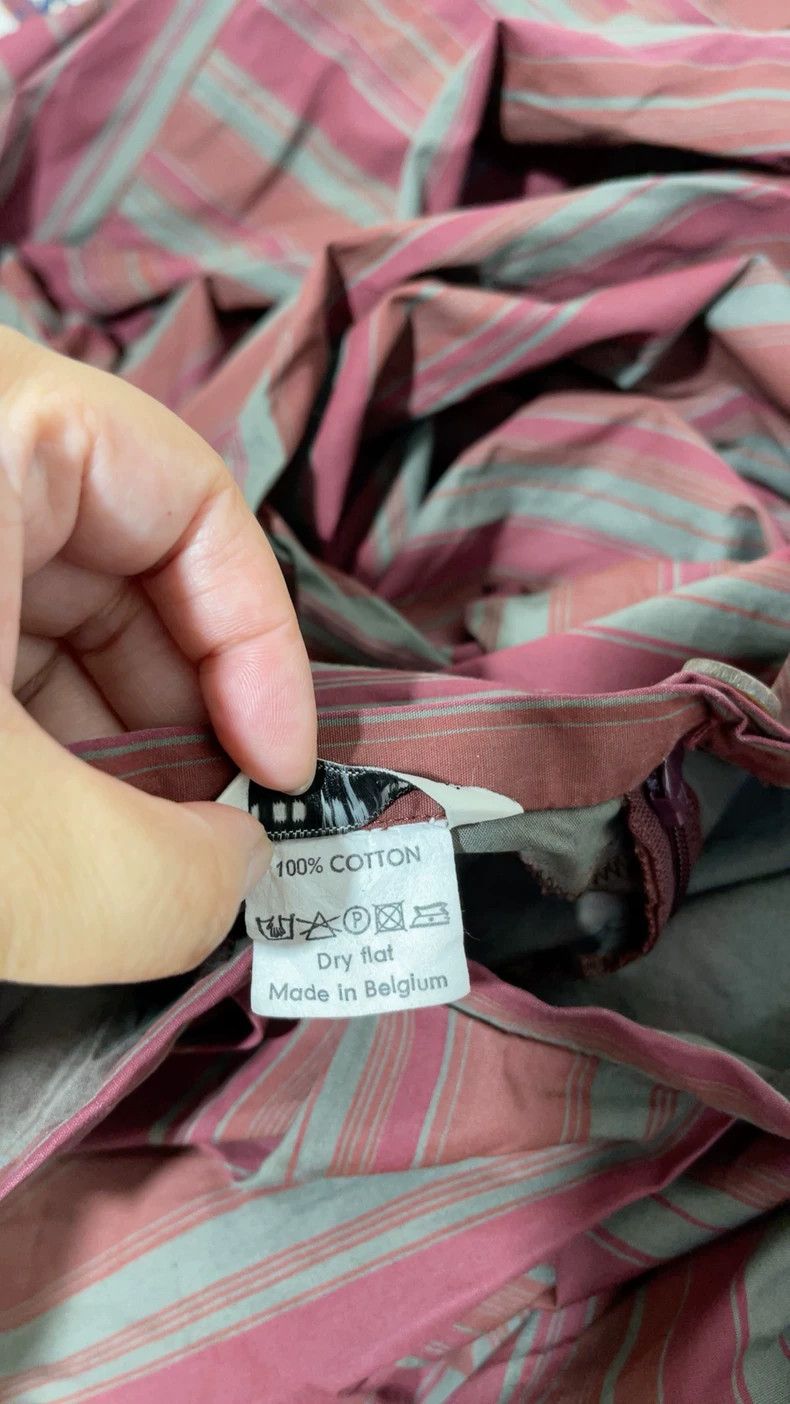 Dries Van Noten dries van noten size:40 Wine red striped skirt Size 31" - 6 Thumbnail