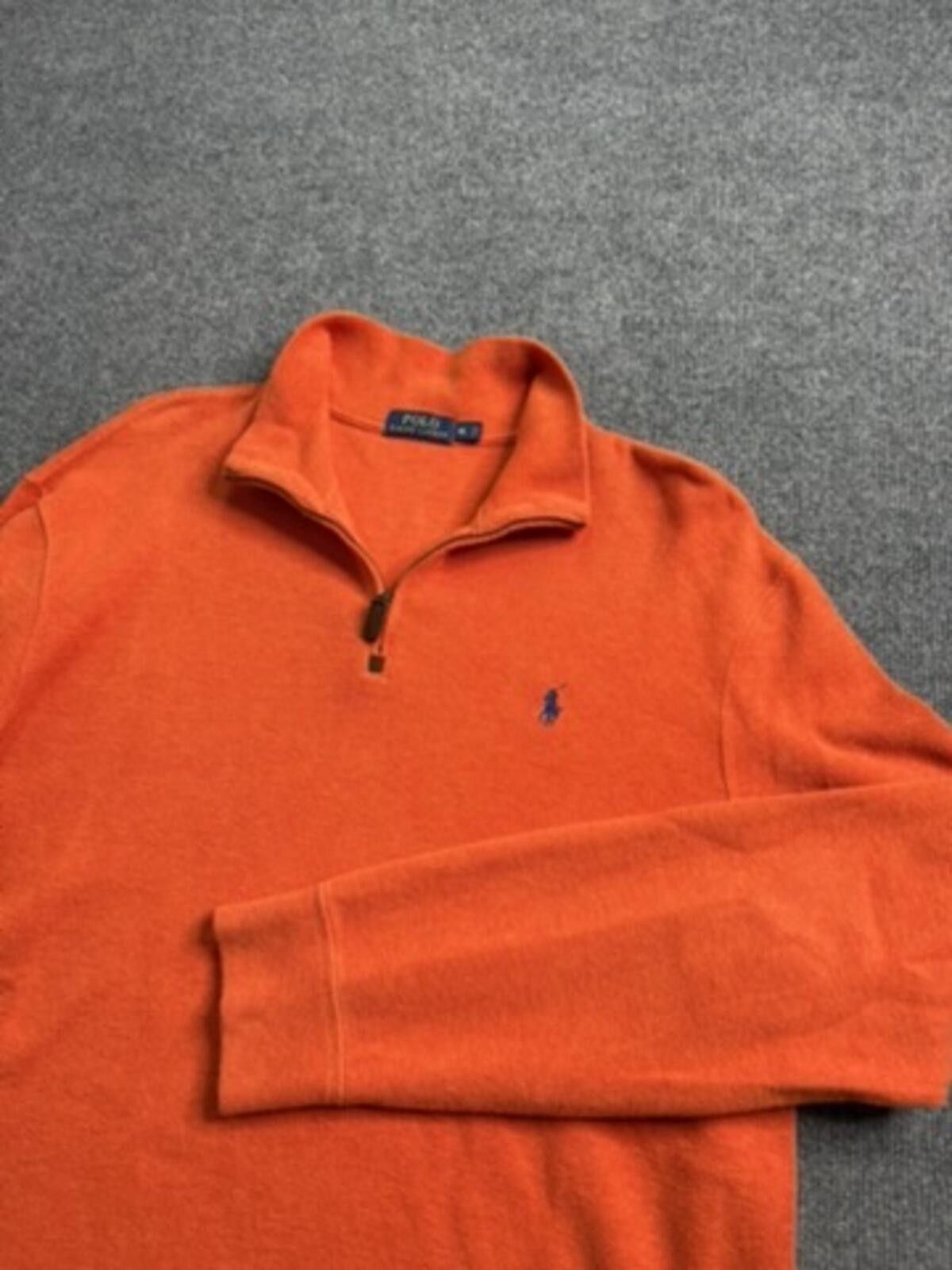 Polo Ralph Lauren Polo Ralph Lauren 1/4 Zip Pullover Sweatshirt Mens XL Orange Size US XL / EU 56 / 4 - 3 Thumbnail