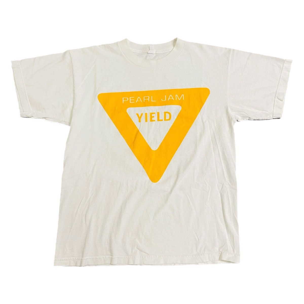 image of Band Tees x Tour Tee Vintage 1998 Pearl Jam “Yield” Tour Band T-Shirt Erd Unsound in White (Size XL