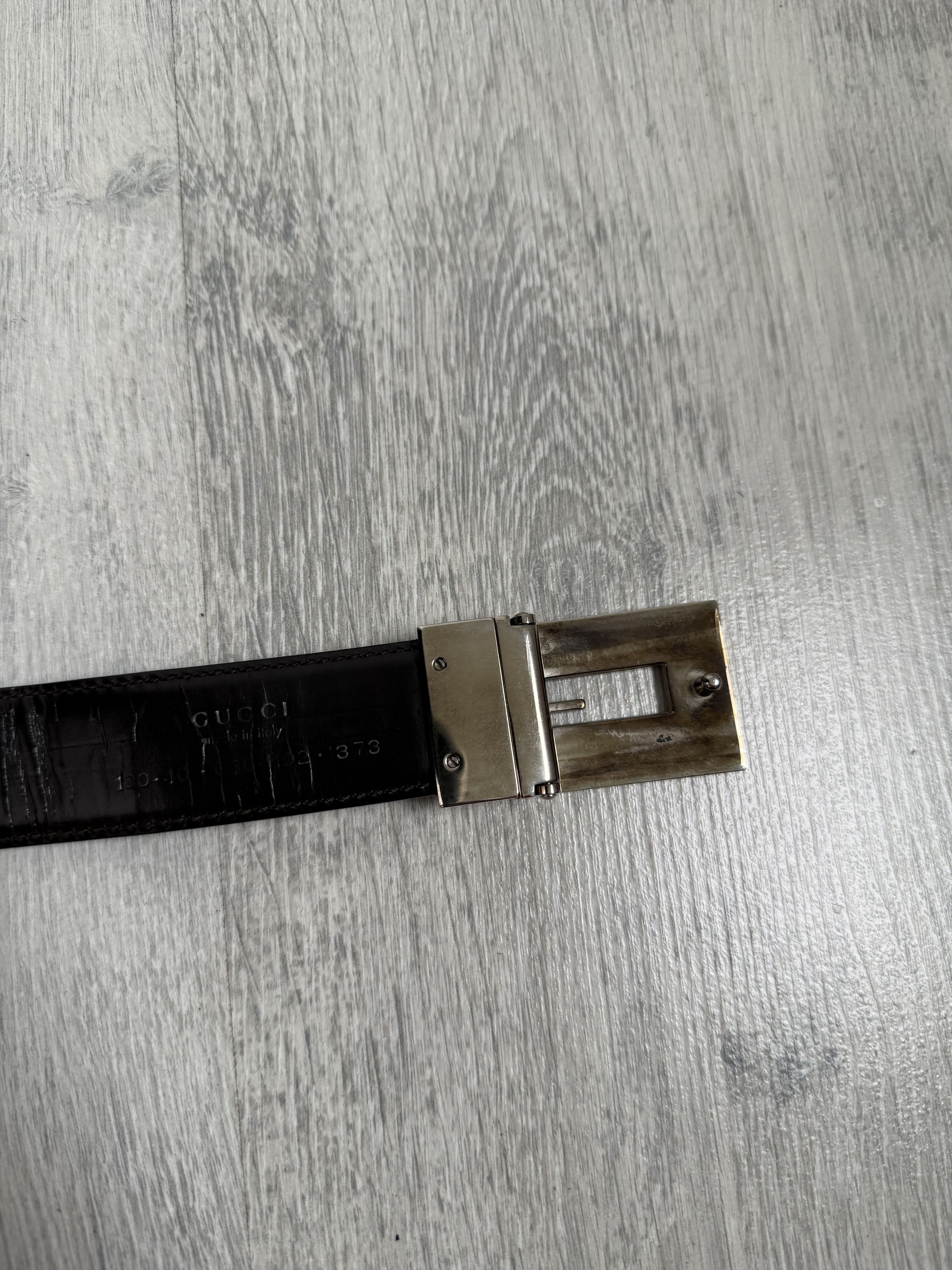 Gucci Vintage 1998 Gucci Tom Ford Era G Buckle Black Leather Belt Size ONE SIZE - 3 Thumbnail
