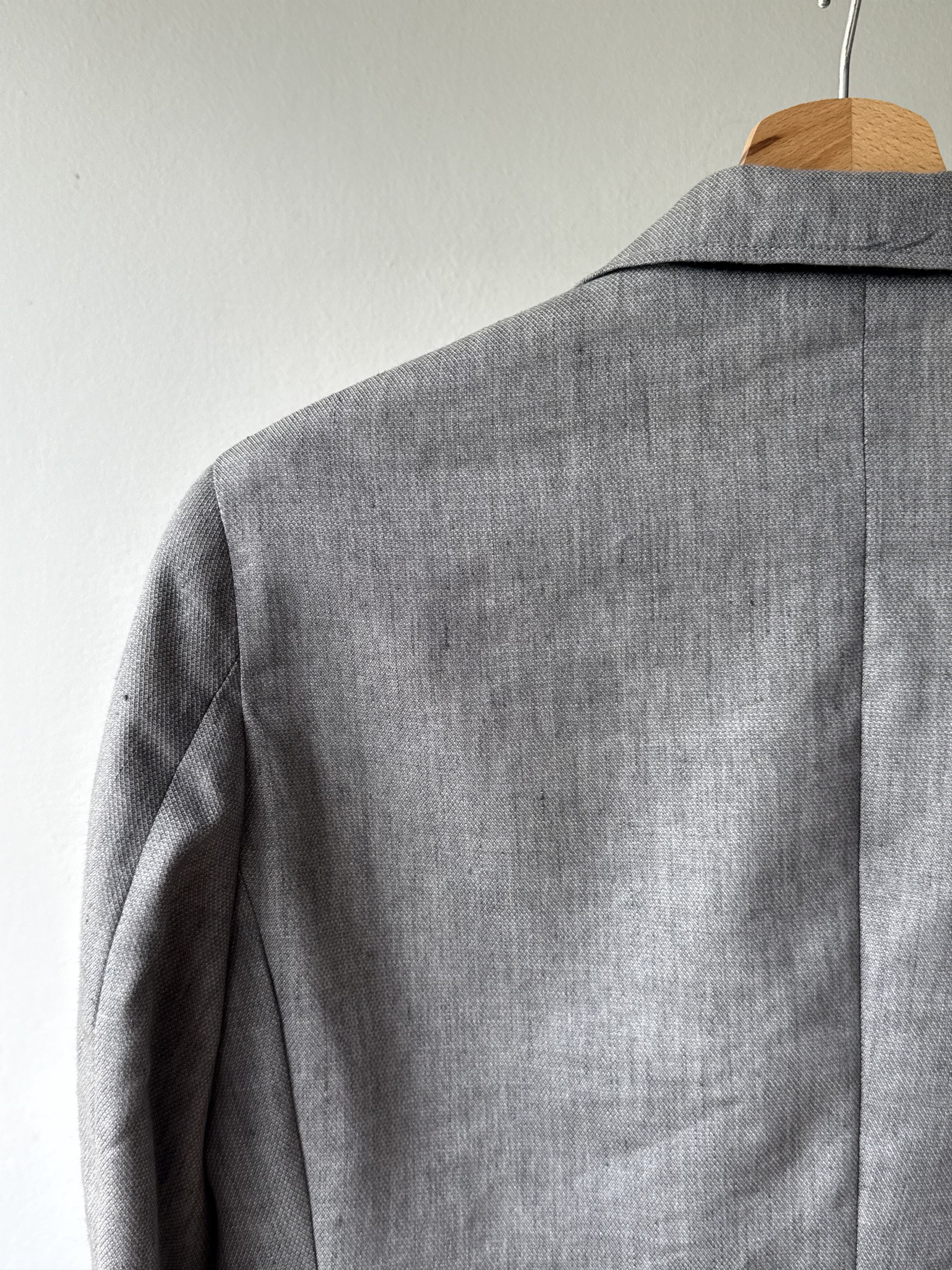 Gant Rugger Gant Rugger Linen/Wool Grey Melange Sport Blazer Coat Jacket Size 44R - 6 Thumbnail