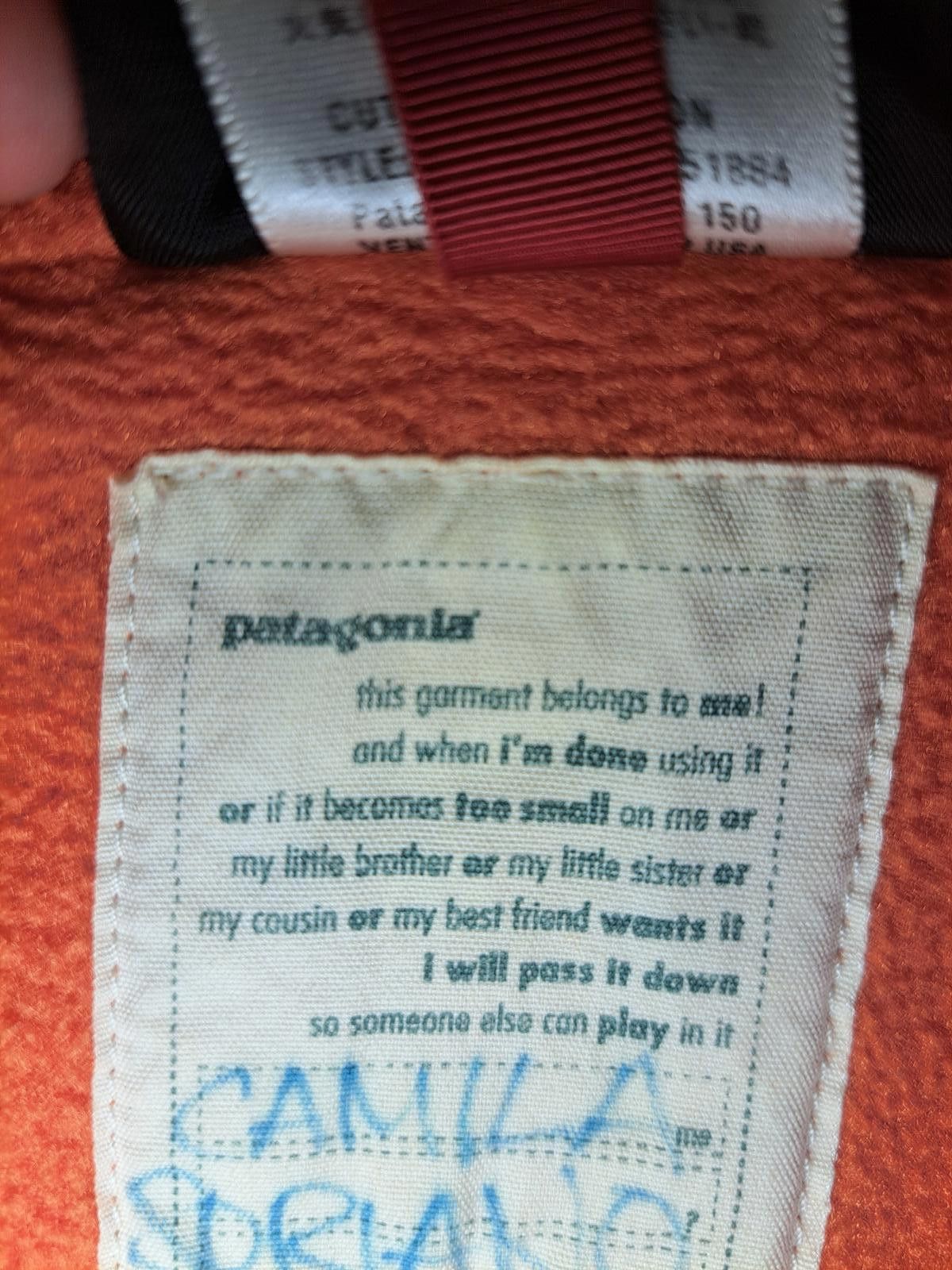 Patagonia VINTAGE 1997 Patagonia Synchilla Pullover Kids XL Orange Size US XL / EU 56 / 4 - 5 Thumbnail