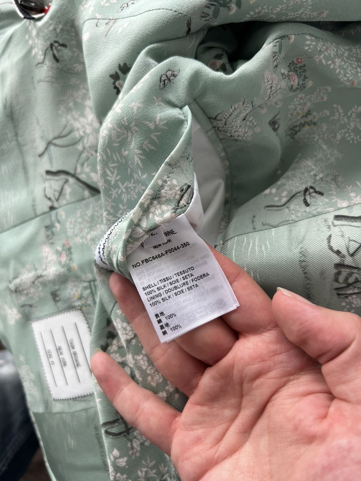 Thom Browne Silk Cherry Blossom Blazer Size M / US 6-8 / IT 42-44 - 7 Thumbnail
