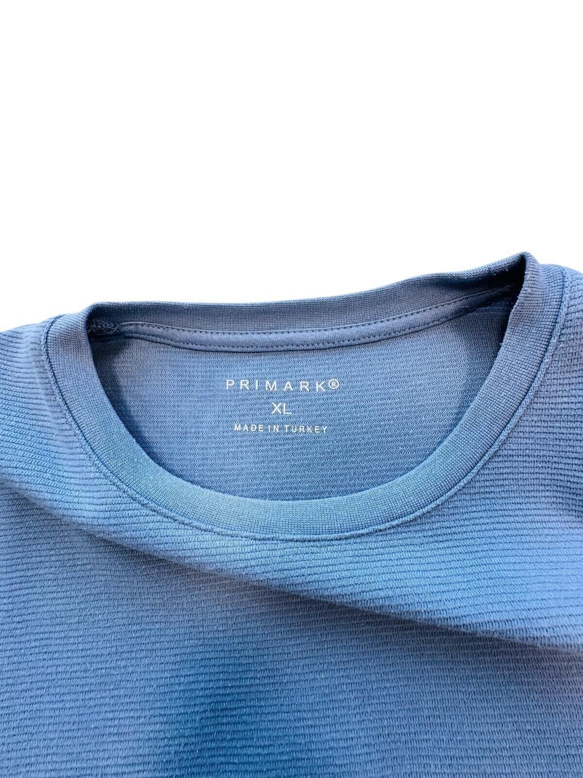 Primark Primark T-Shirt Men's UK Size XL Blue Textured Short Sleev Size US XL / EU 56 / 4 - 10 Thumbnail