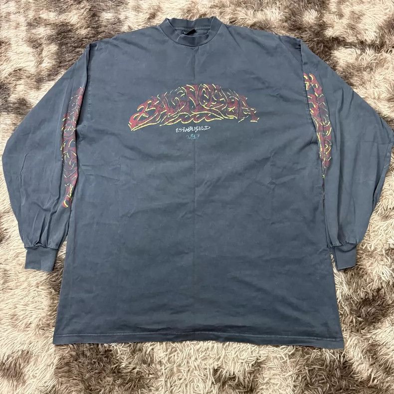 Balenciaga Offshore 23ss Flame Long Sleeve Sweatshirt