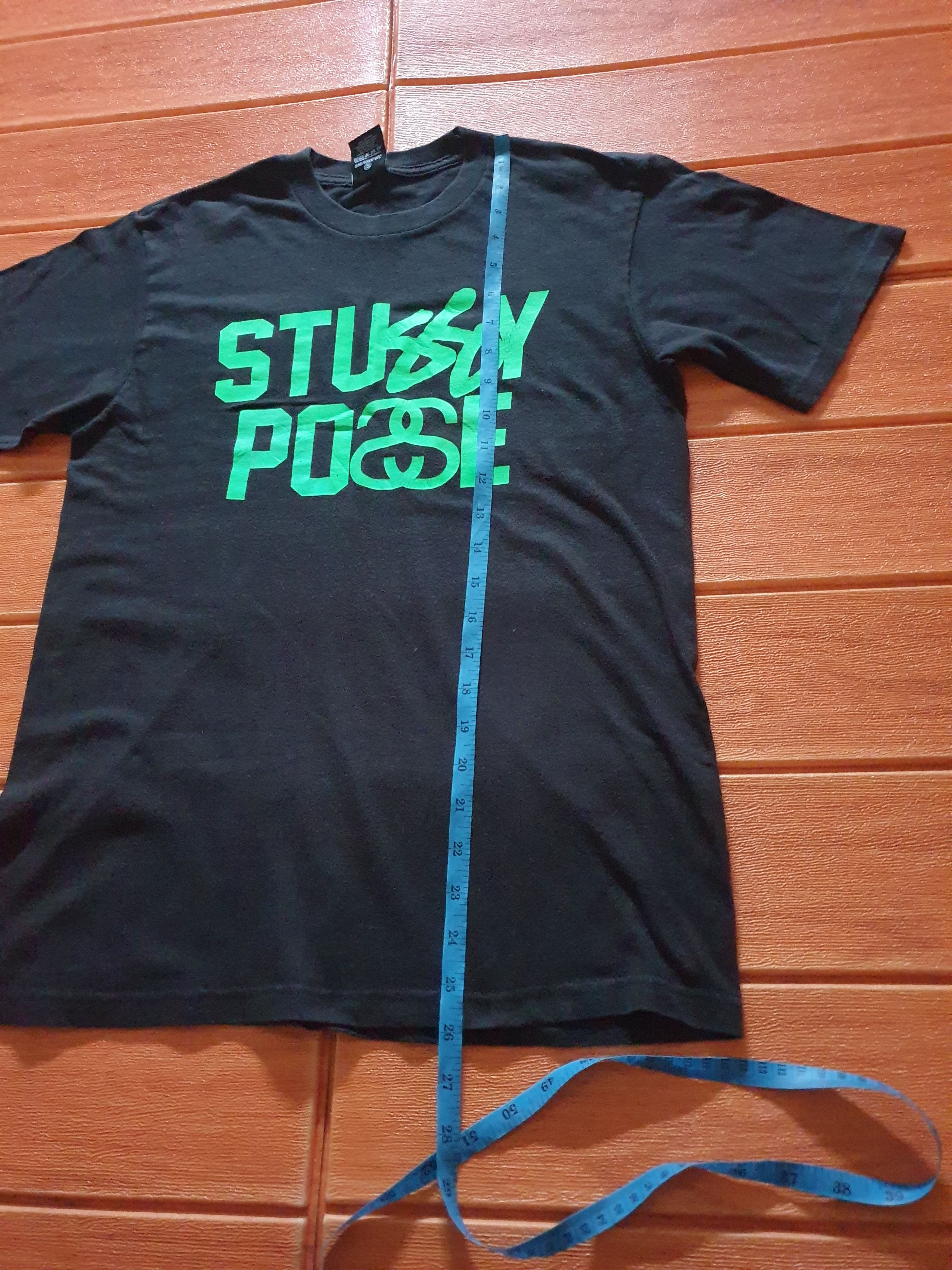 Stussy 💥Stussy green script black colour shirt Size US S / EU 44-46 / 1 - 7 Thumbnail