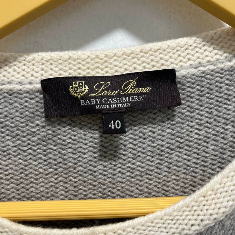 LORO PIANA Gray casual knit top