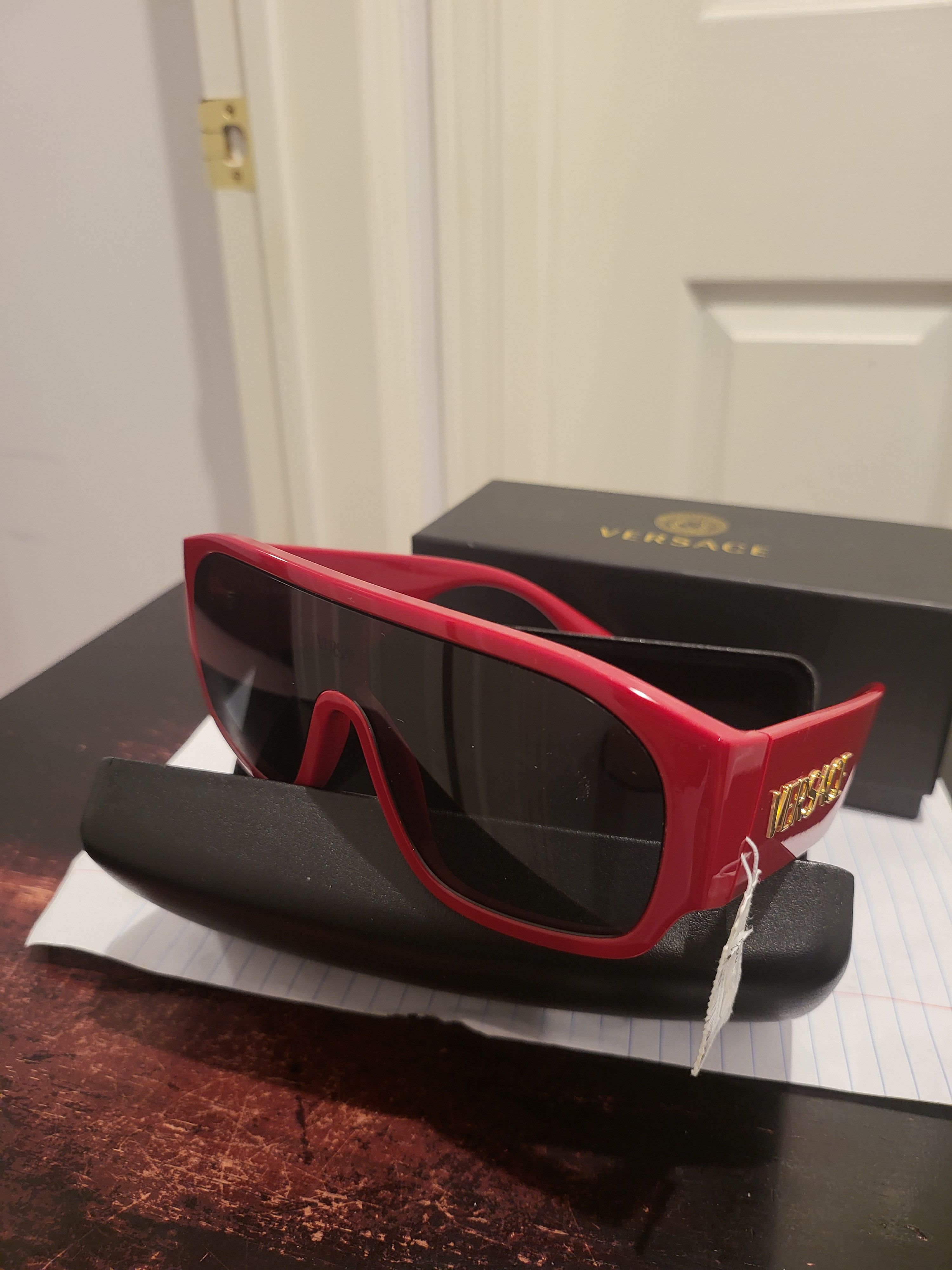 Versace Logo Aviator Sunglasses - UNISEX Size ONE SIZE - 3 Thumbnail