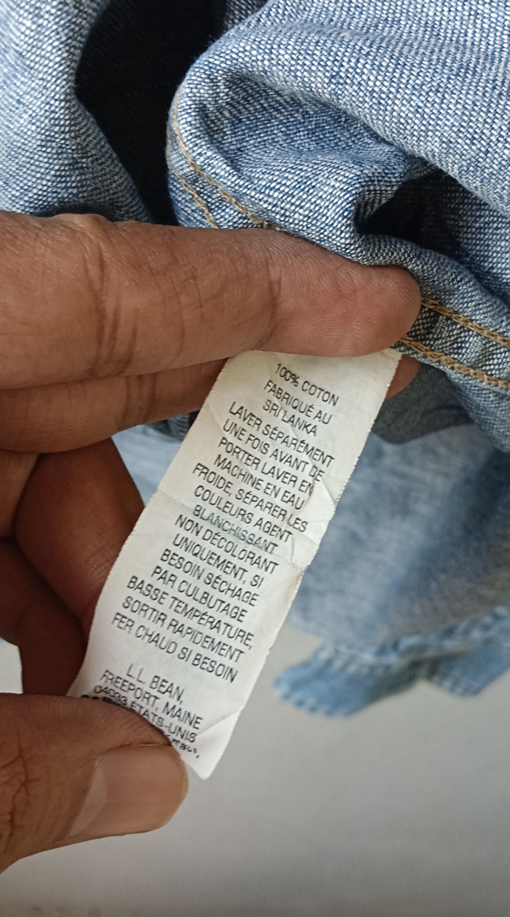 L.L. Bean × Vintage Vintage LL BEAN Denim Shirt Long Sleeve XL Size US XL / EU 56 / 4 - 3 Thumbnail