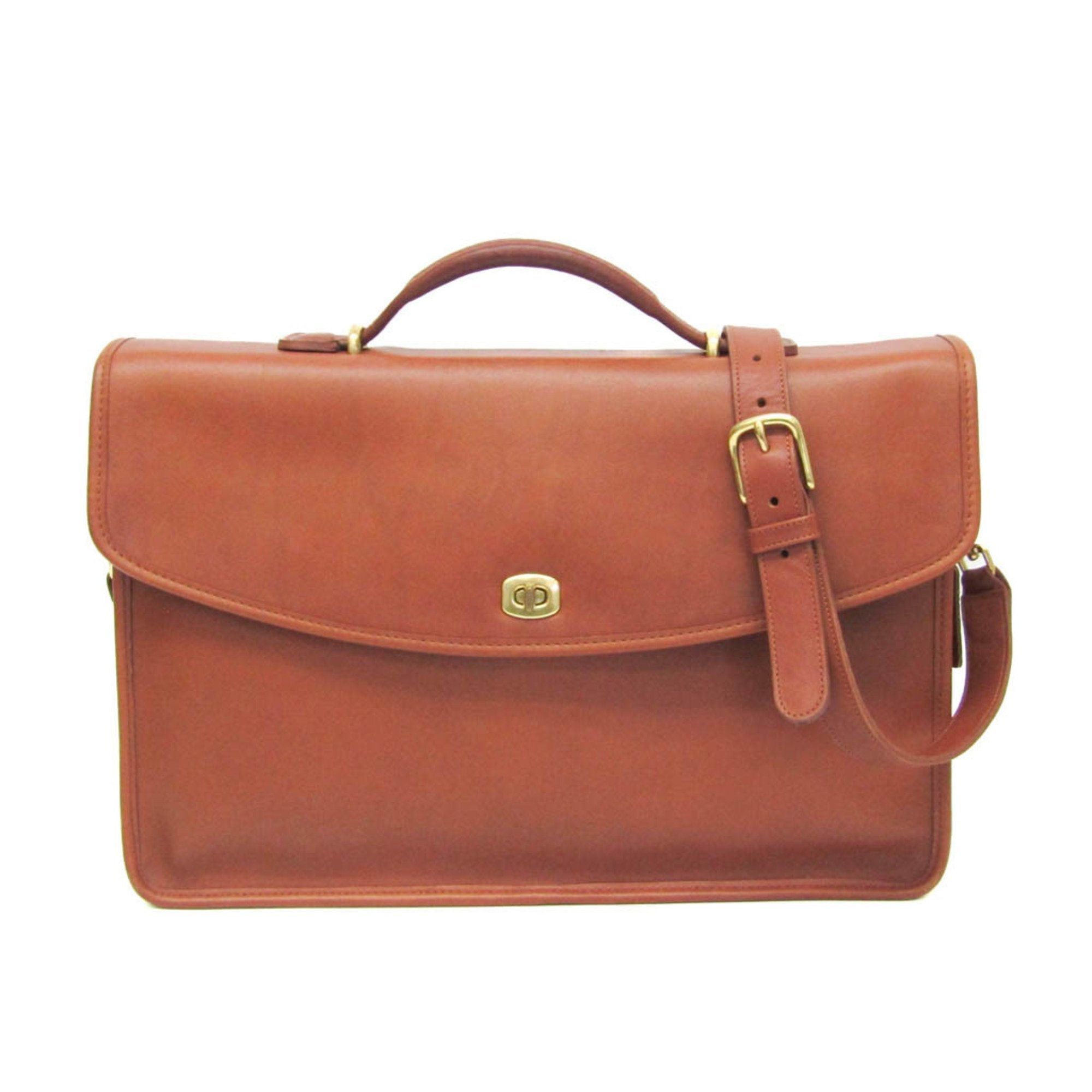 image of Coach Old 5265 Men's Leather Briefcase,shoulder Bag Brown