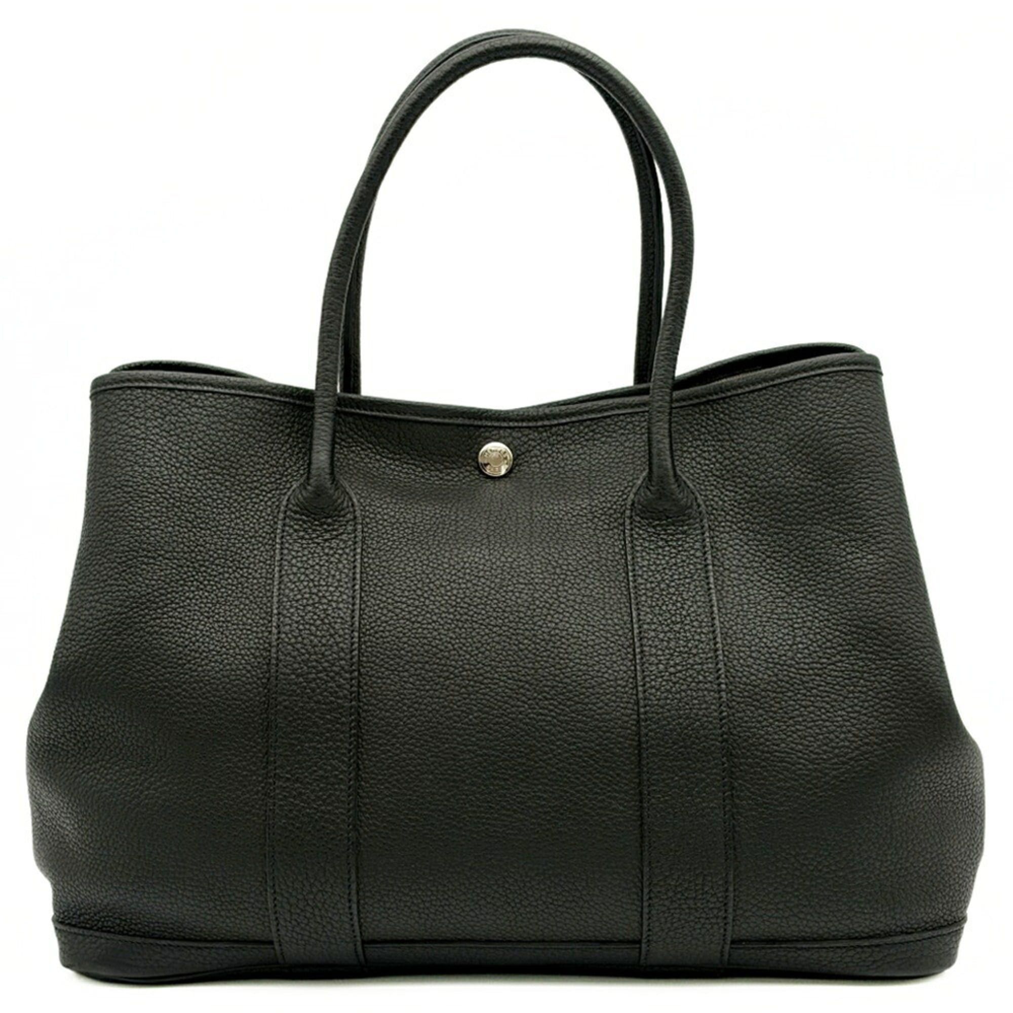 Hermes Hermes Garden PM Tote Bag, Togo Leather, Black Calfskin, □L Stamp Size ONE SIZE - 1 Thumbnail